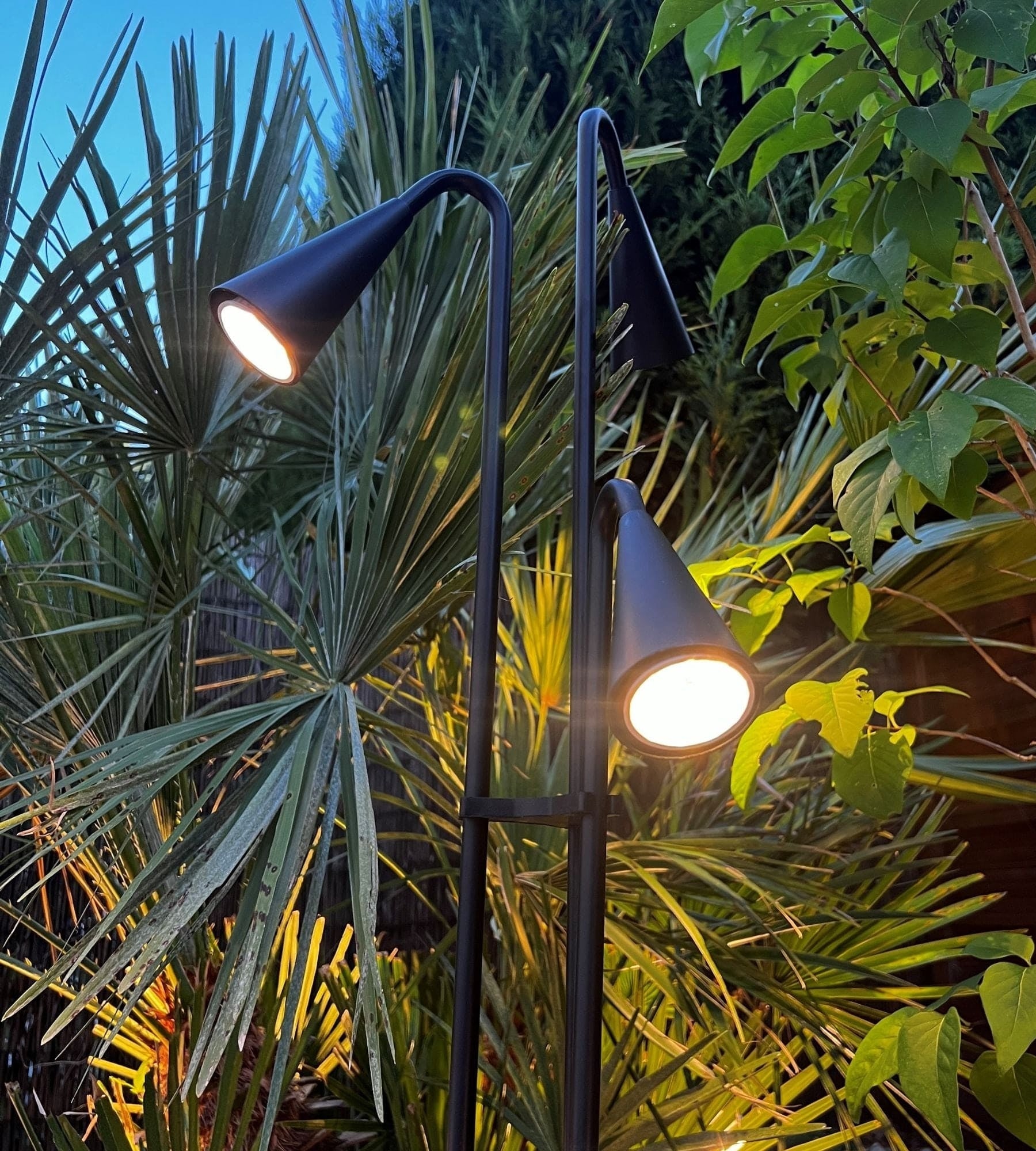Lampe extérieure à poser EQUINOXE - 12V AC- Noire - 3 x GU5.3 - Ampoules non incluses