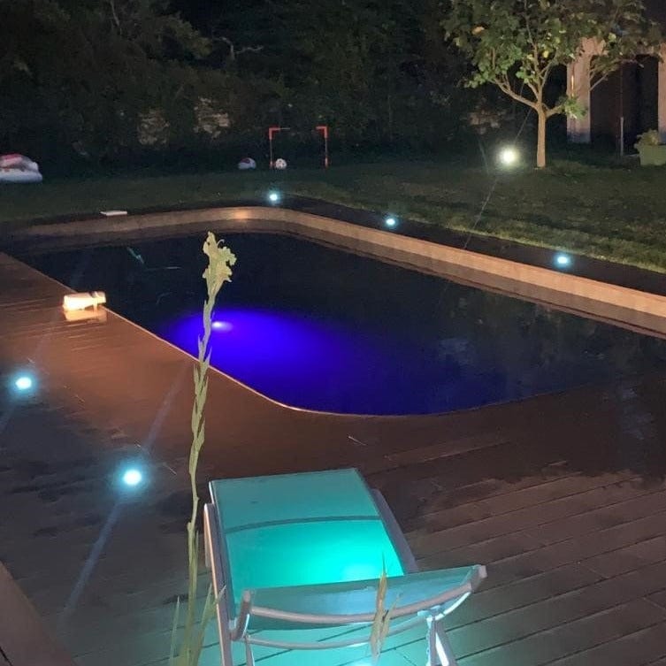 Lot de 6 spots encastrables de sol 12V GU5.3 INOX 316 IP67 - Diam 10 cm - Lumihome
