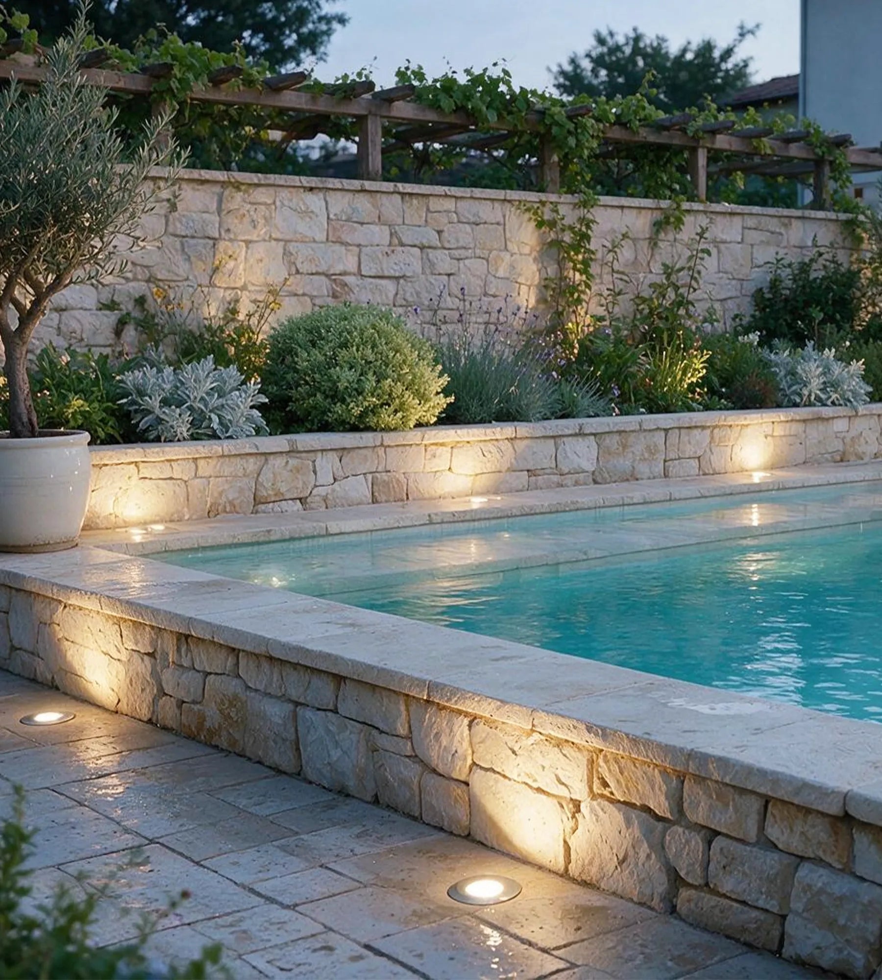 Lot de 6 spots encastrables de sol 12V GU5.3 INOX 316 IP67 - Diam 10 cm - Lumihome
