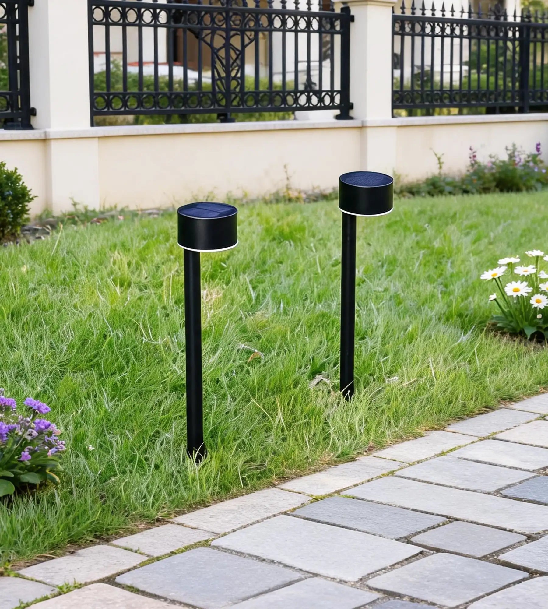 Pack x 2 Balise Led solaire QUEEN 30cm - À planter - 100 lumens - Lumihome