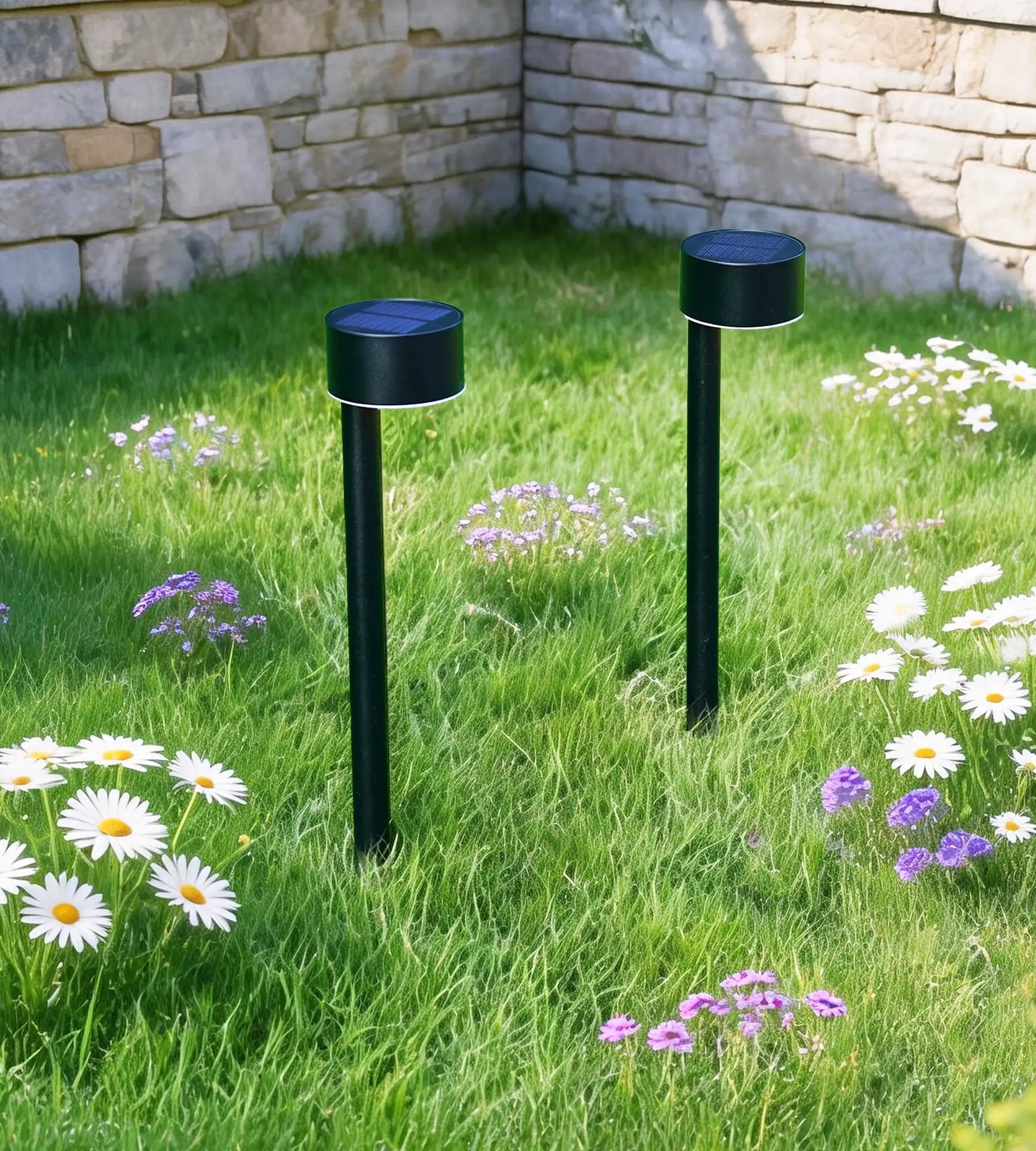 Pack x 2 Balise Led solaire QUEEN 30cm - À planter - 100 lumens - Lumihome