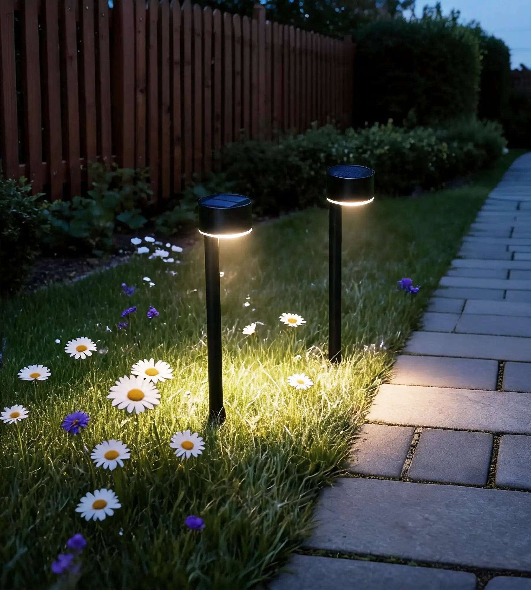 Pack x 2 Balise Led solaire QUEEN 30cm - À planter - 100 lumens - Lumihome