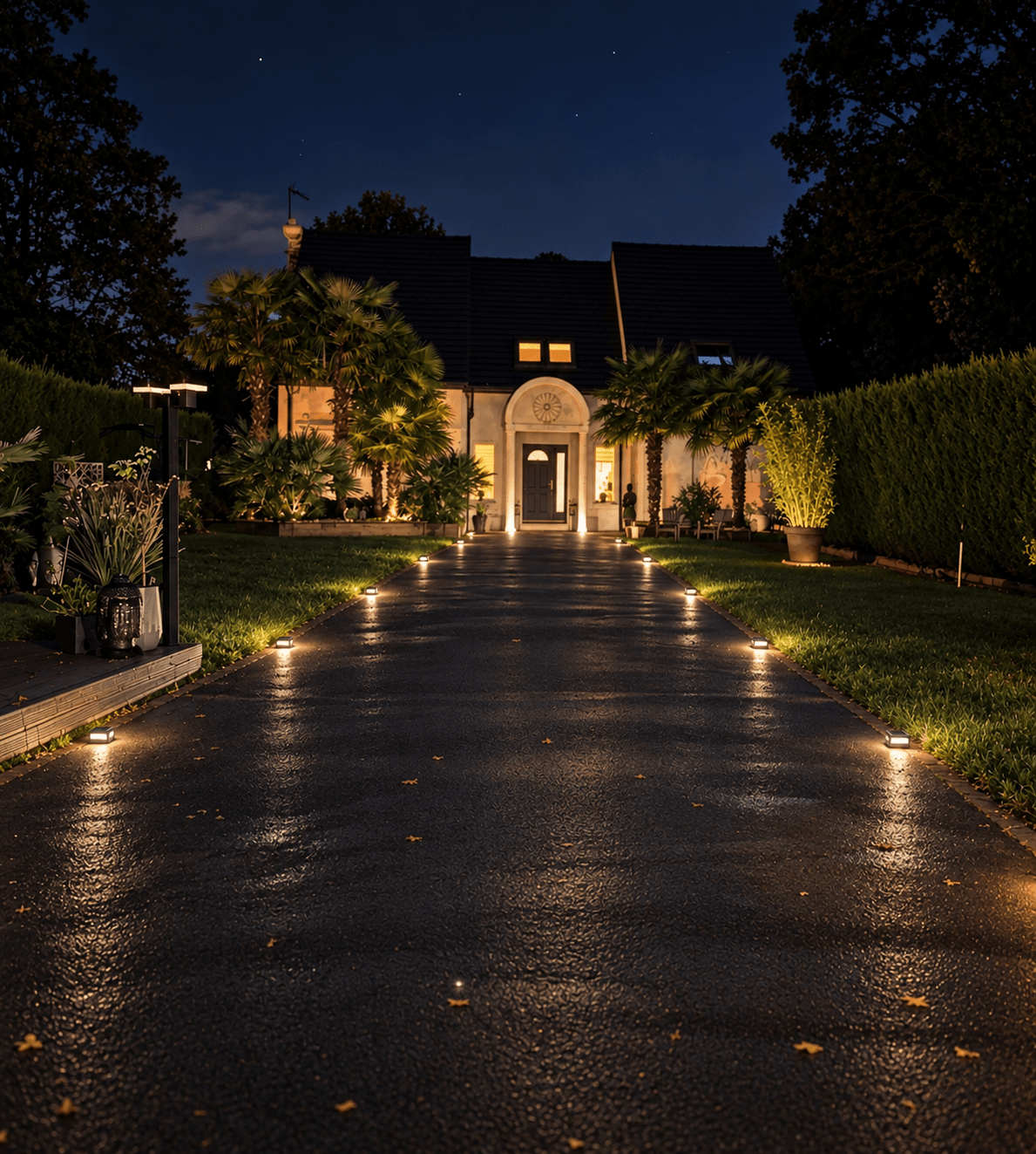 Pavé solaire LED carré blanc neutre - 3 modes de 50 à 200 lumens - Sol ou mural - Lumihome