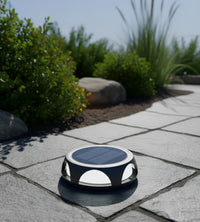 Pavé solaire LED rond - 3 modes de 50 à 200 lumens - Sol ou mural - Lumihome