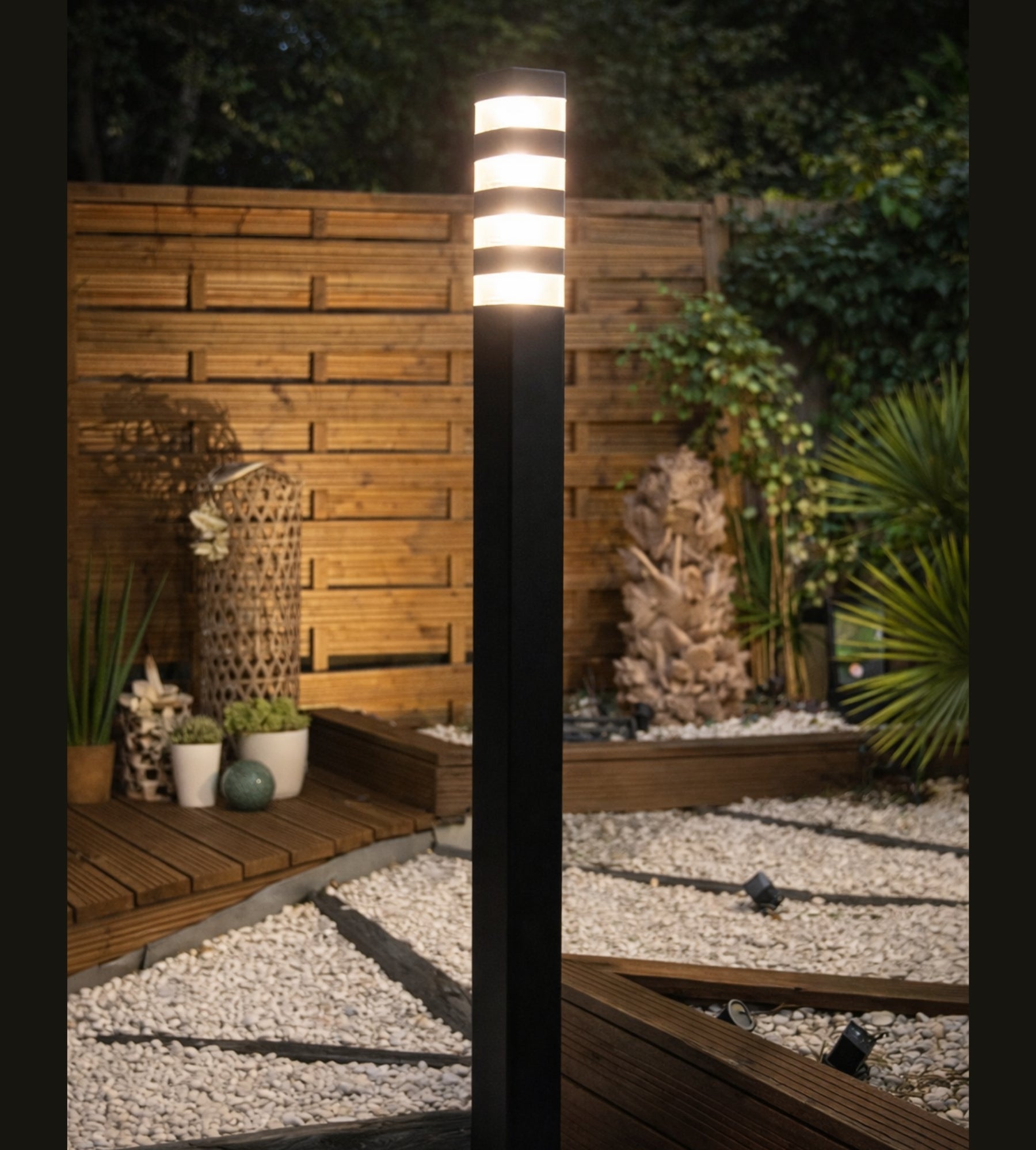 Lampadaire Pyramide 2000 lumens - 64 Leds - 230V - Hauteur 2 mètres - Modulable