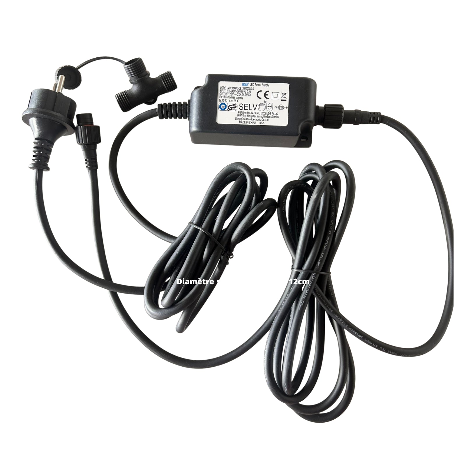 Rallonge Connectiques Etanches IP67 2.5M Pour Gamme plug&play Lumihome 12V - Lumihome