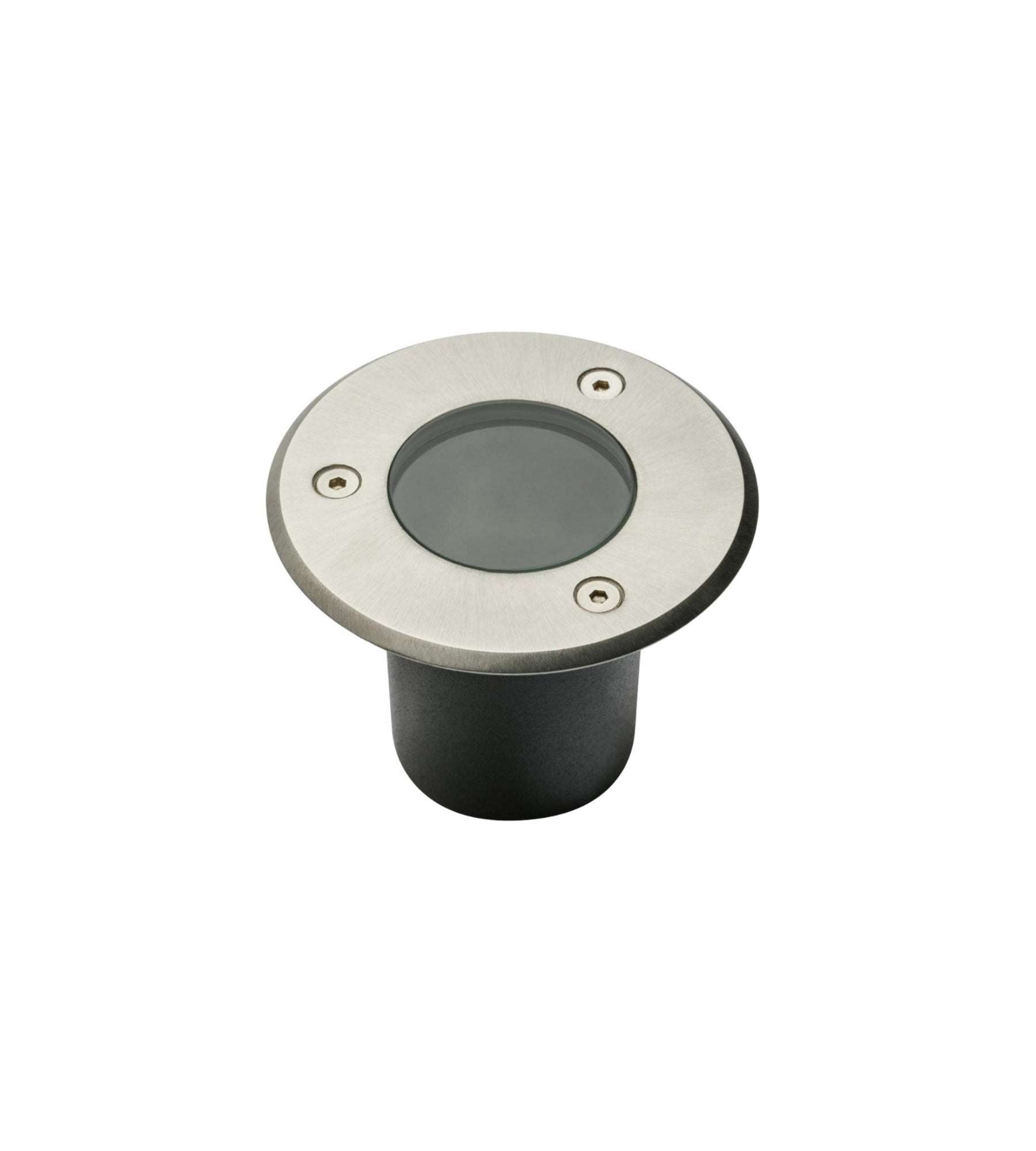 Spot extérieur encastrable Mini ALFA_10 - 230V - Ø 10 cm - Douille GU10 - Finition acier brossé - Lumihome