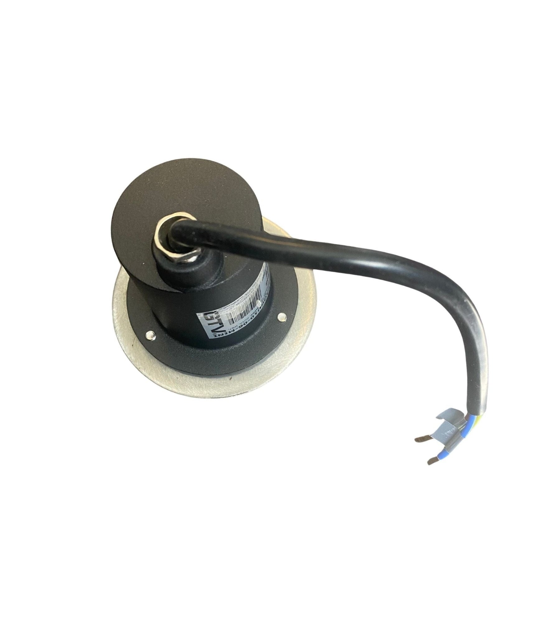 Spot extérieur encastrable Mini ALFA_10 - 230V - Ø 10 cm - Douille GU10 - Finition acier brossé