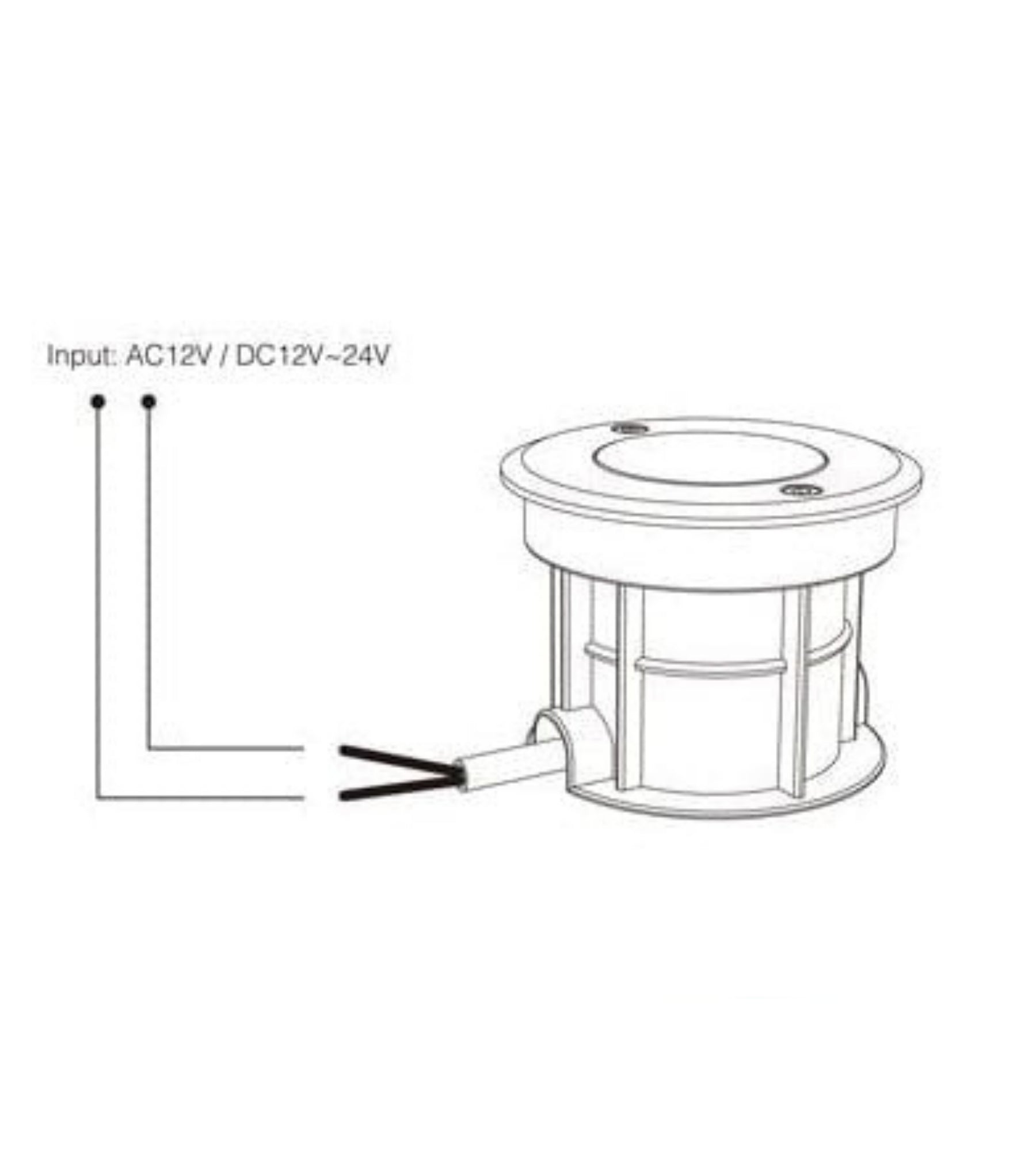Spot led encastrable RGB+CCT Série LoRa  - 12–24V AC/DC  - Ø15cm - 600 lumens - IP68