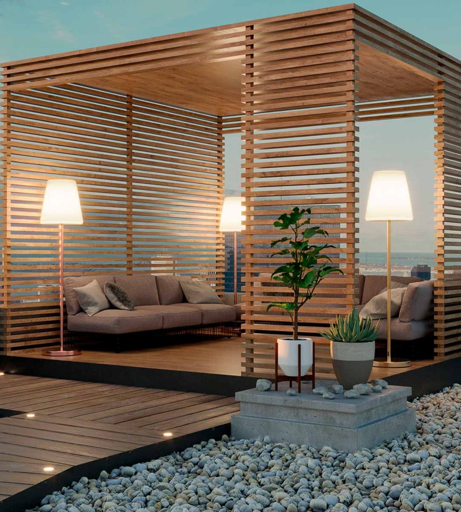 Solar-Tischleuchte LOLA SLIM - Weiße und mehrfarbige Beleuchtung einstellbar - 120cm - Lumihome