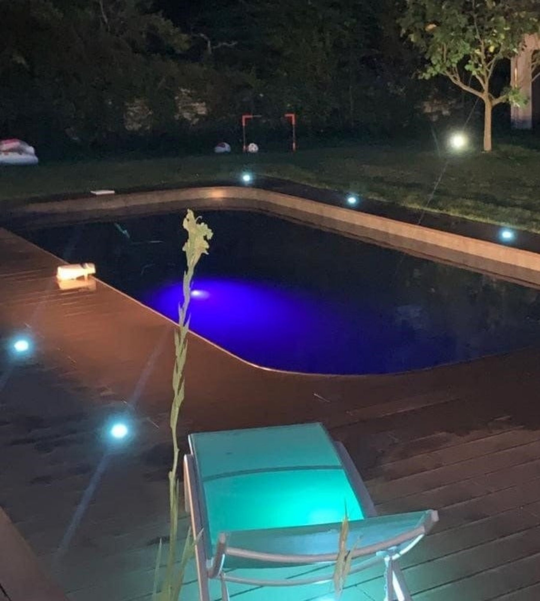 2er-Pack Einbaustrahler für Poolbereiche mit austauschbarer GU5.3-Glühlampe, rund