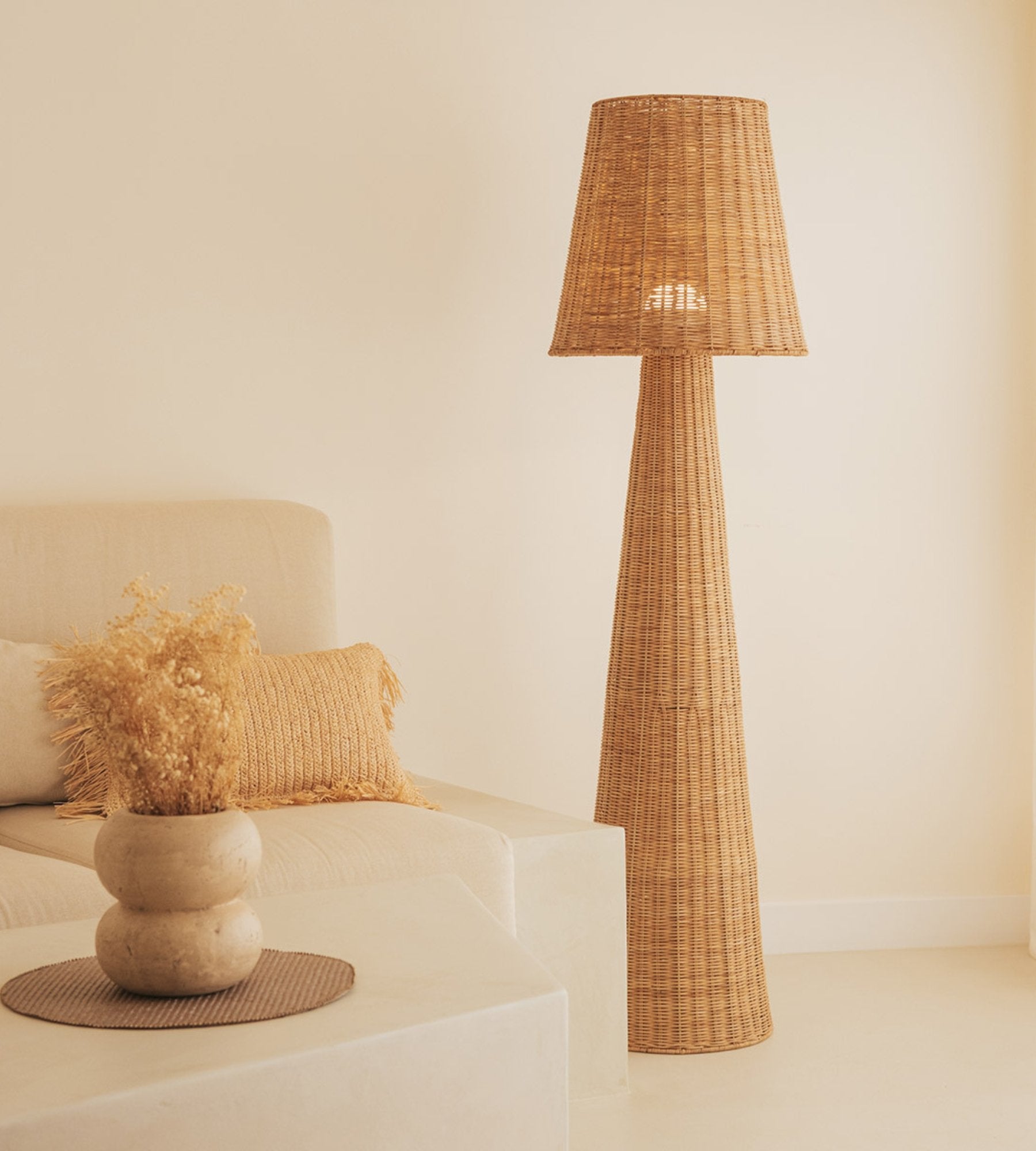 LOLA nature rechargeable floor lamp - Decorative style - Height 165cm