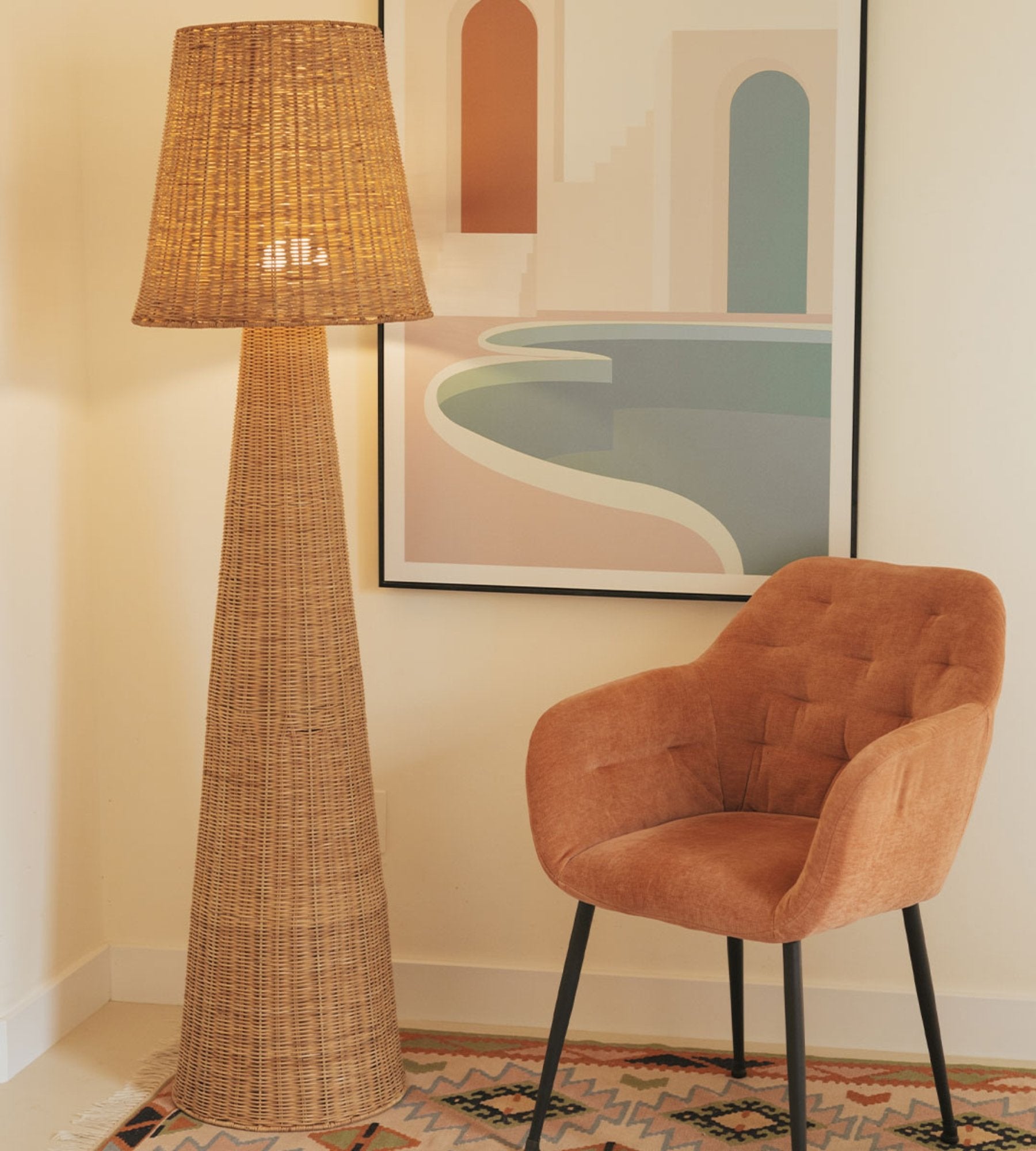 LOLA nature rechargeable floor lamp - Decorative style - Height 165cm