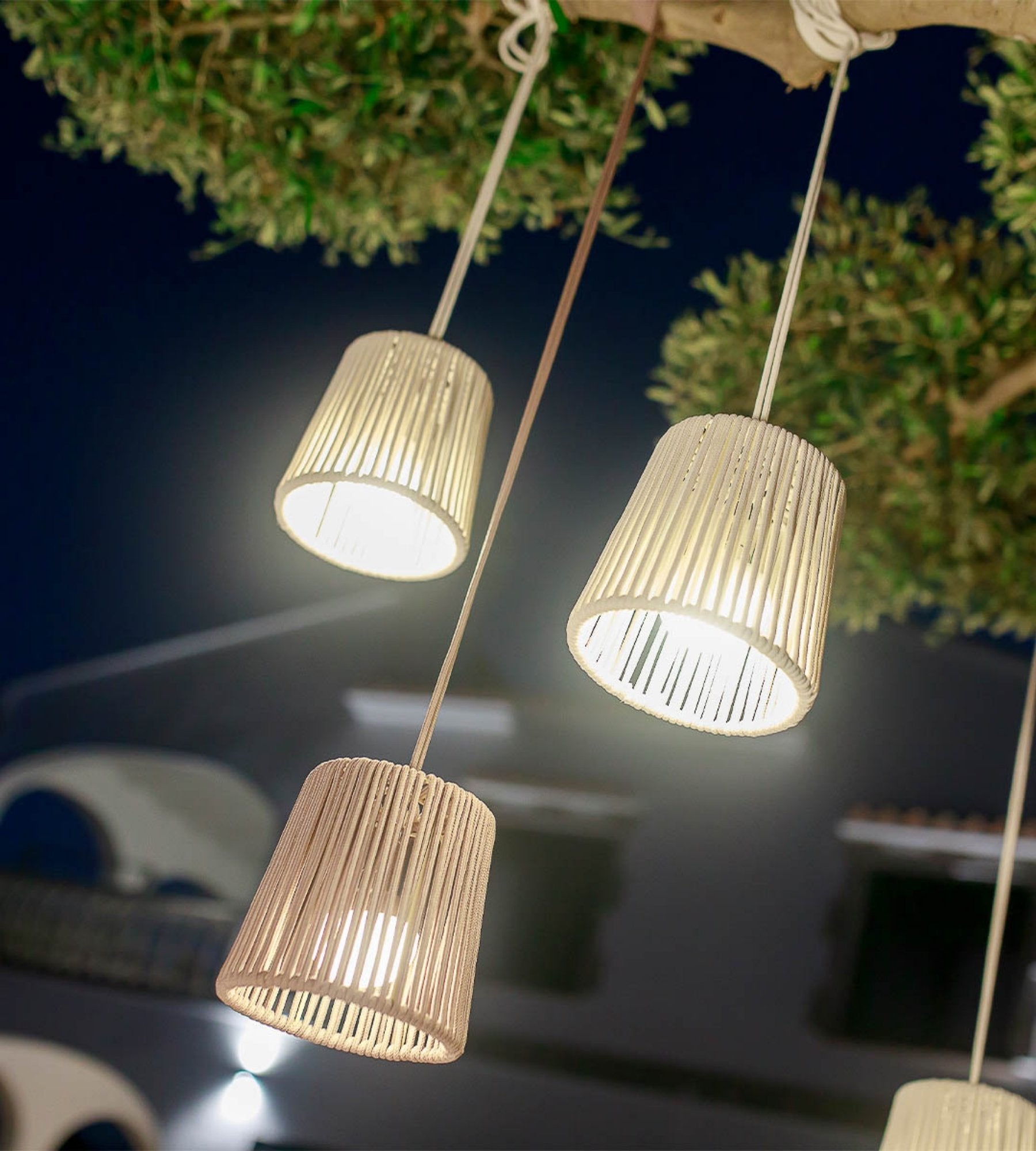 Rechargeable pendant lamp CONTA HANG MINI - 350 lumens - Warm white 3000K°° - White
