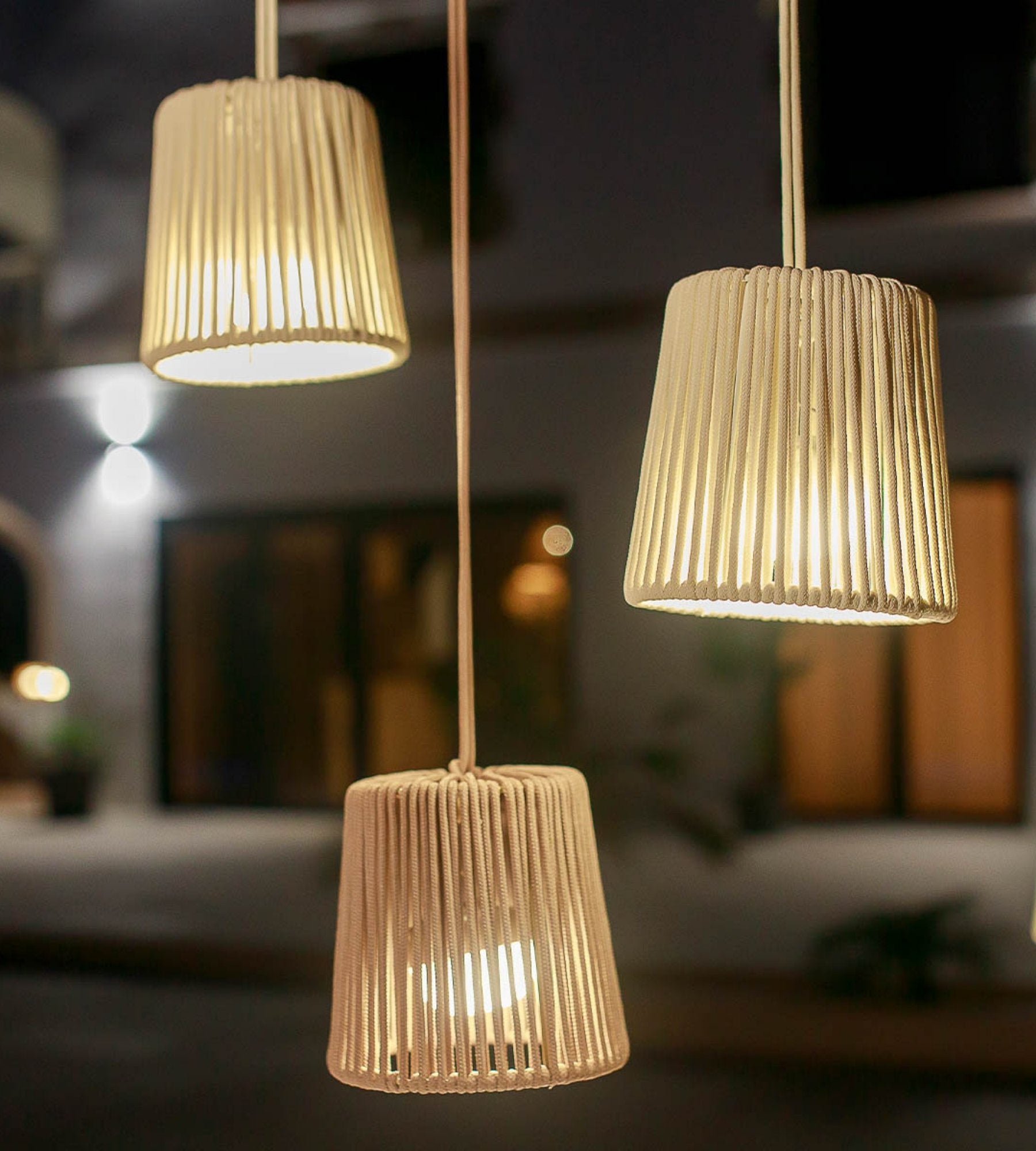 Rechargeable pendant lamp CONTA HANG MINI - 350 lumens - Warm white 3000K°° - White