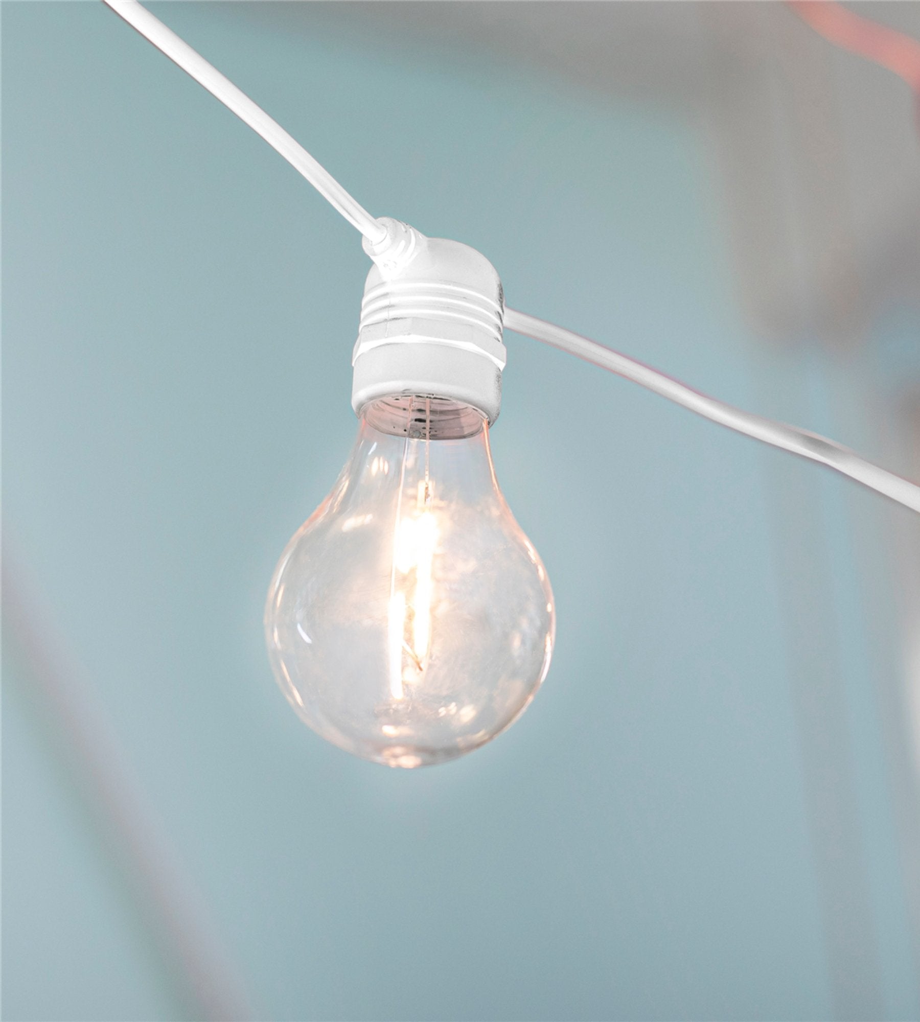 Outdoor solar garland ALLEGRA - 10 bulbs - Warm white