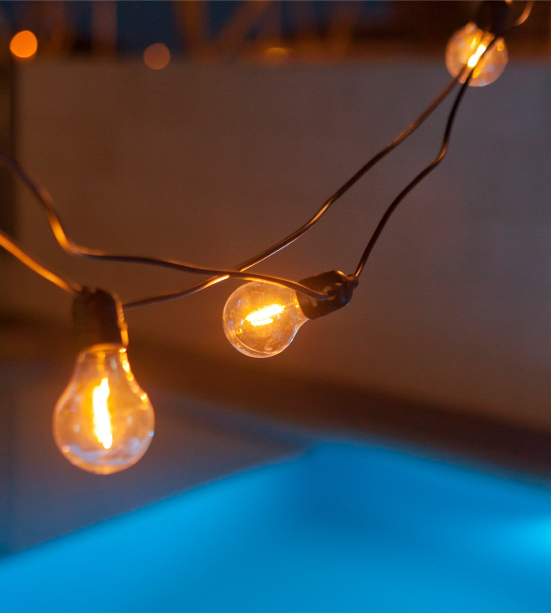 Outdoor solar garland ALLEGRA - 10 bulbs - Warm white