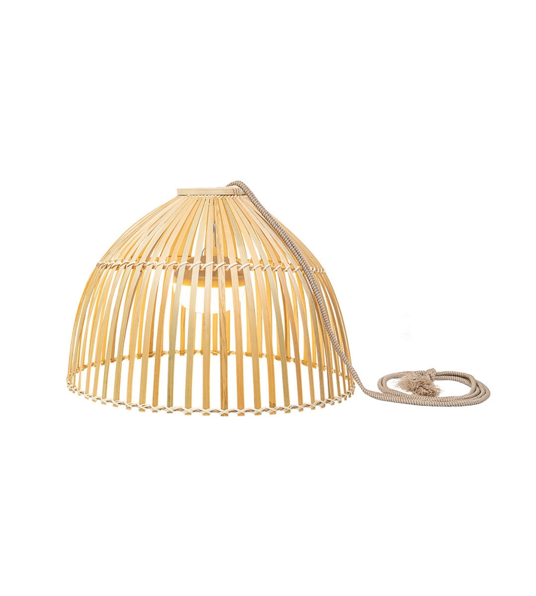 REONA rechargeable wooden pendant lamp - Natural design