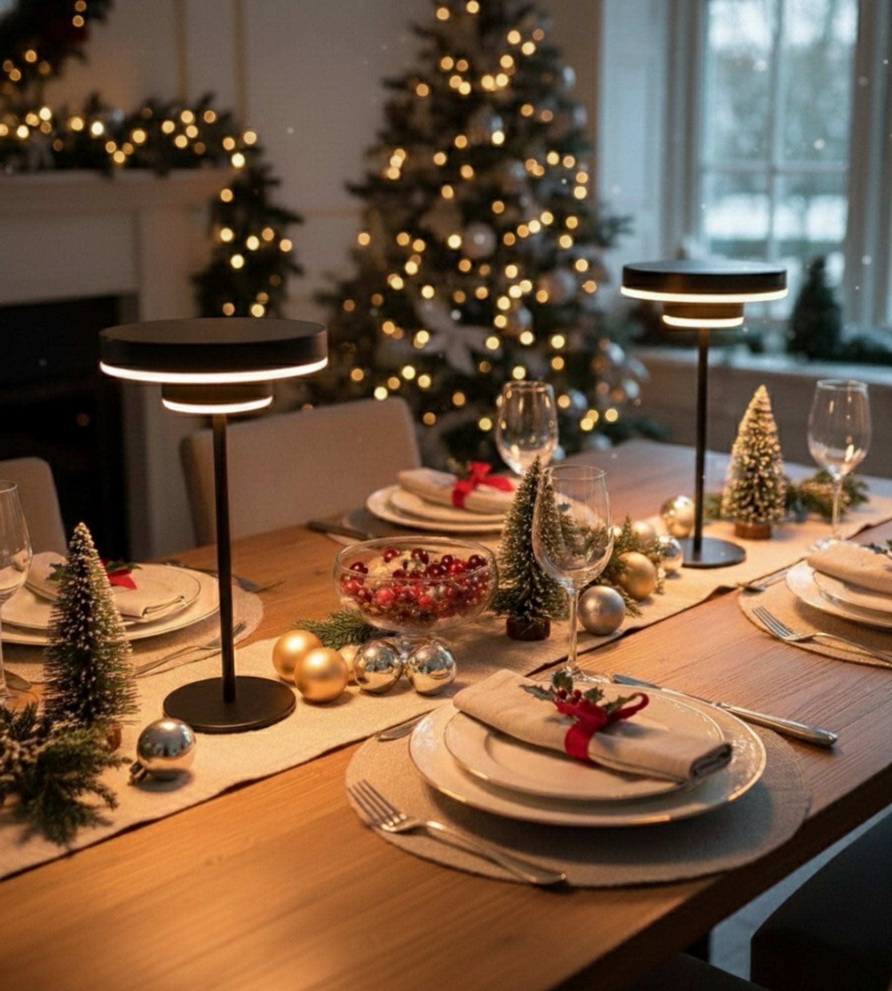 Pack of 2 GENOVA black solar table lamps - Lumihome