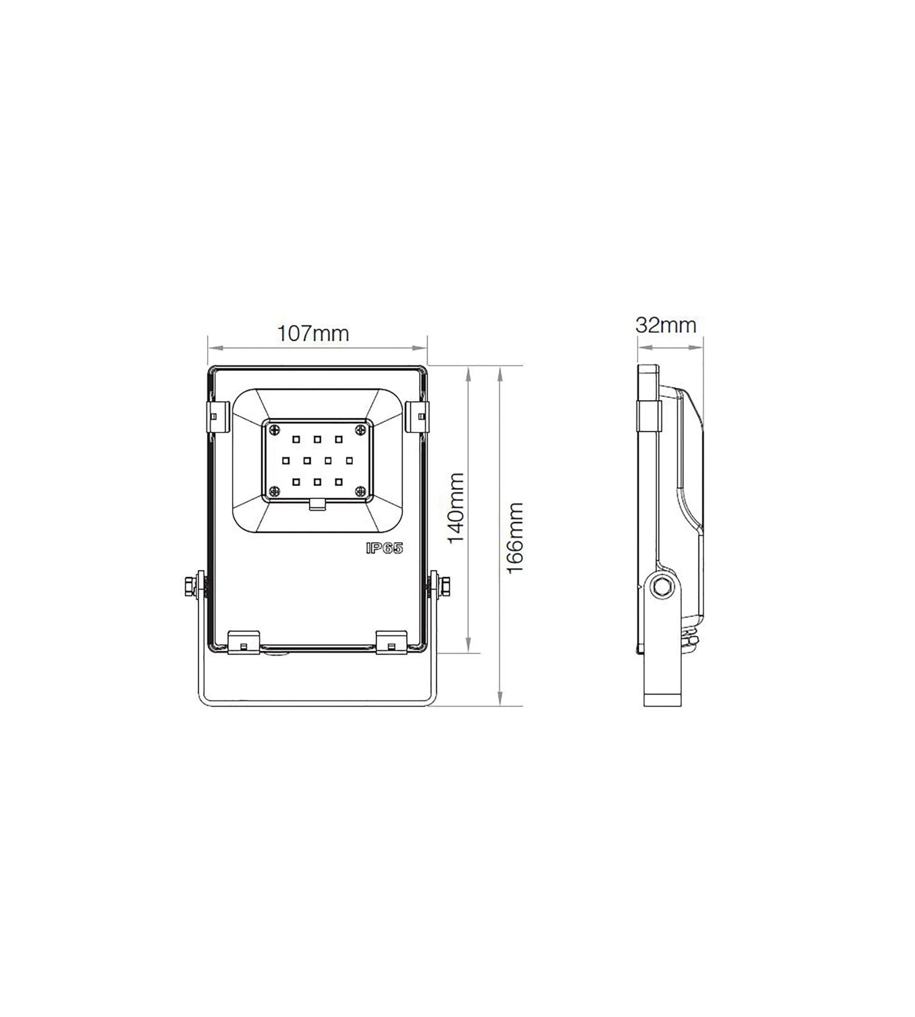 Led outdoor spotlight RGB-CCT 10W - FUTT05 - 230V - Remote controllable