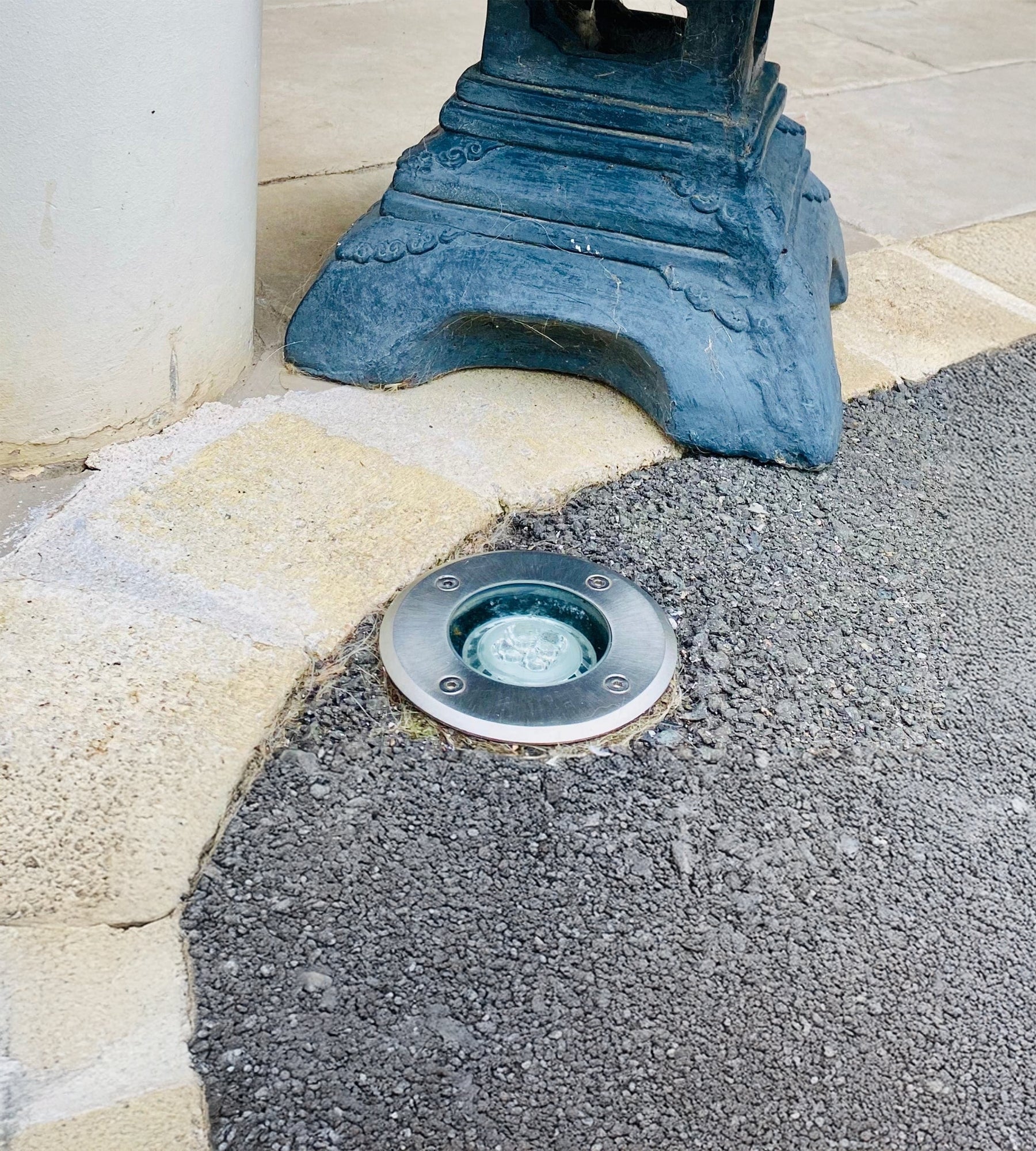 Exterior stainless steel recessed spotlight ALFA_11 - 230V - Ø 11 cm - GU10 socket - Cable-free - Lumihome