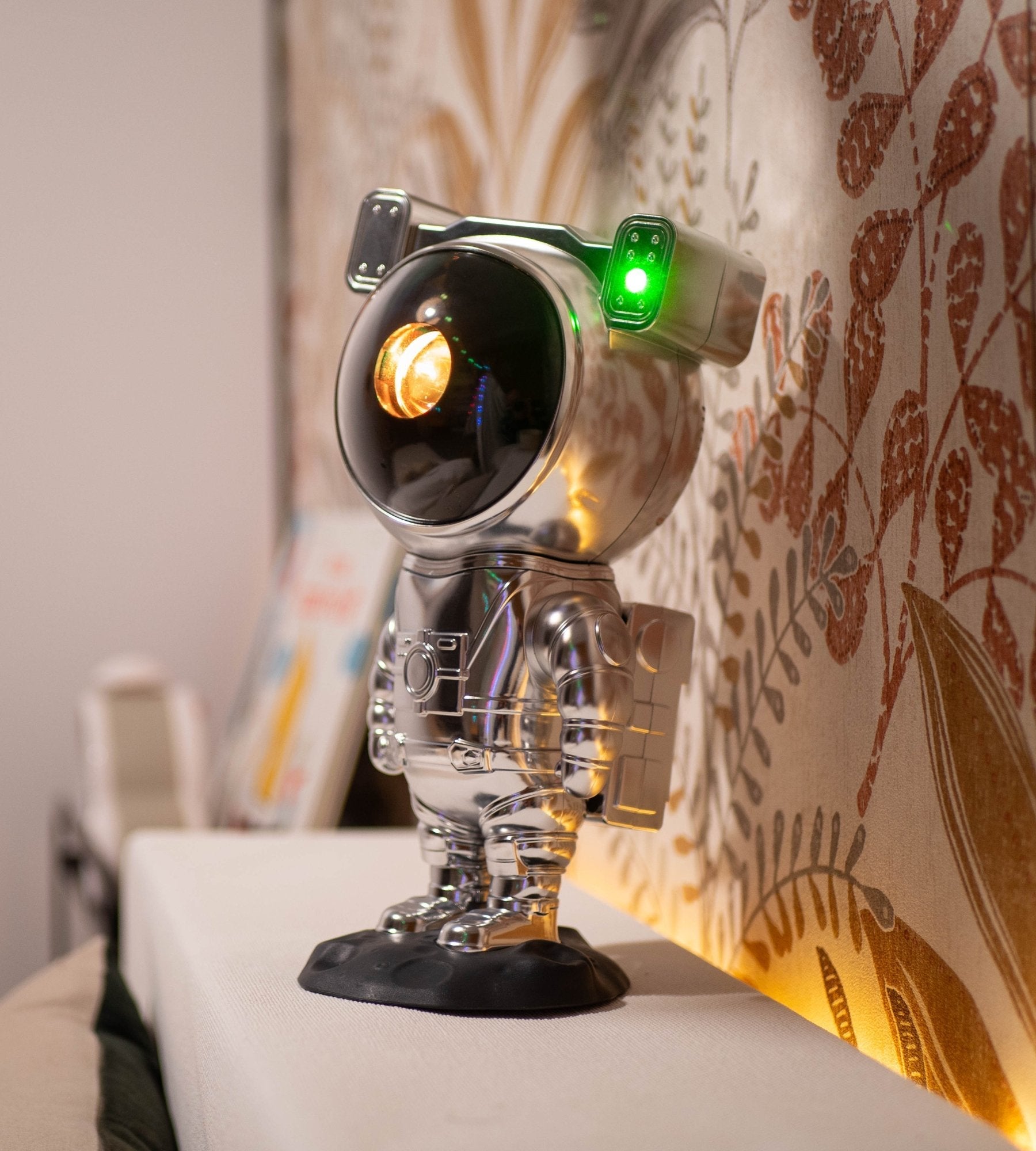 SILVERLITE rechargeable LED nightlight - Chrome finish - Starry sky - USB - Lumihome