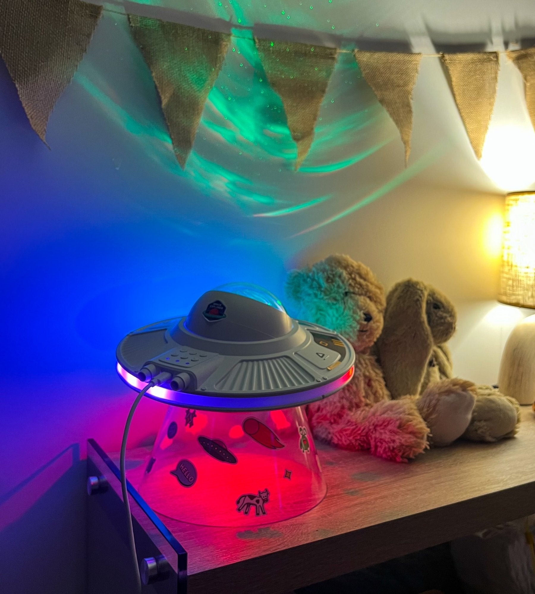 SPACELITE LED spotlight nightlight - 8 lighting modes - Built-in speaker - Lumihome