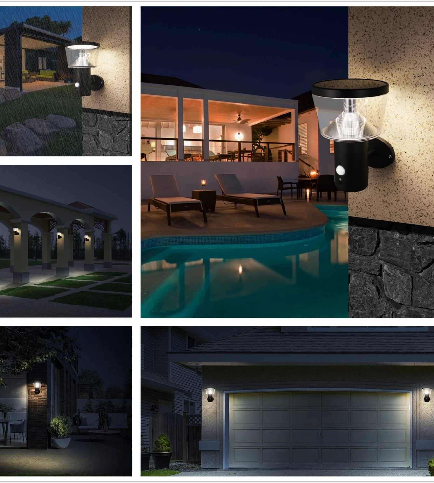 Aplique solar Led DUBLIN - Detector de movimiento - 3 modos de iluminación de 75 a 600 lúmenes - Lumihome