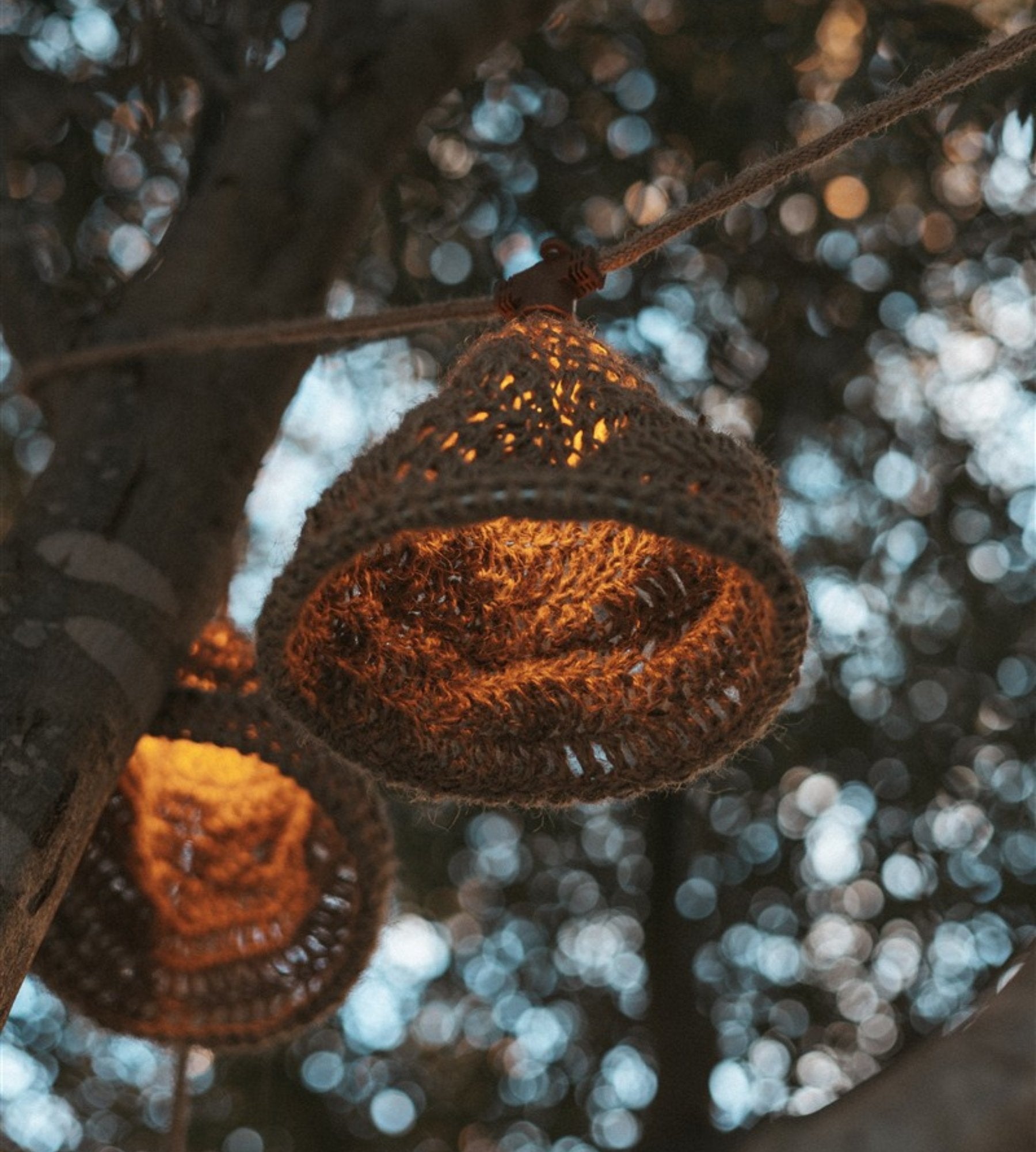 Guirnalda solar de exterior MARO - Diseño natural - 10 luces