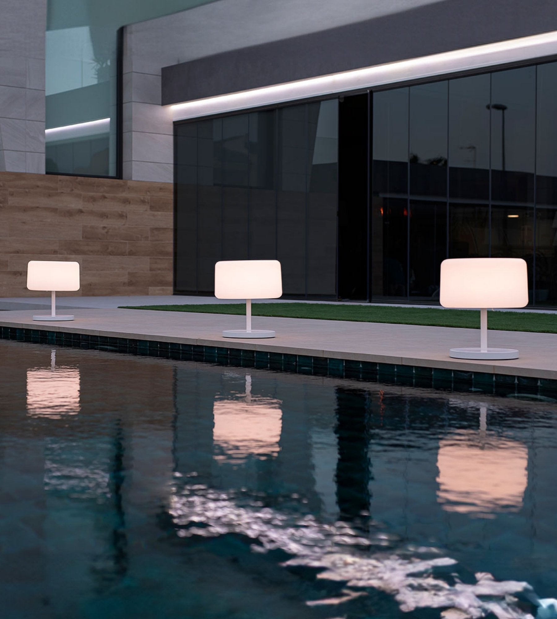 Lámpara solar 5 en 1 CHLOE PLANT - Iluminación regulable blanca y multicolor - Vástago de madera