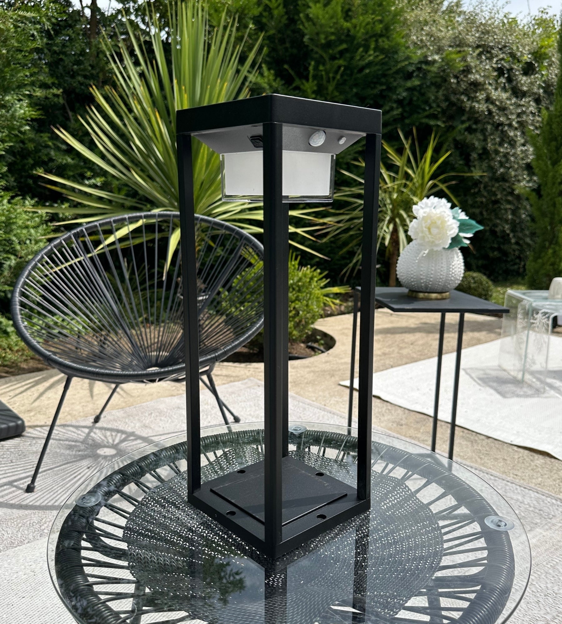PICASSO linterna solar y USB Led - 3 modos de iluminación de 75 a 600 lúmenes - Detector de movimiento - Lumihome