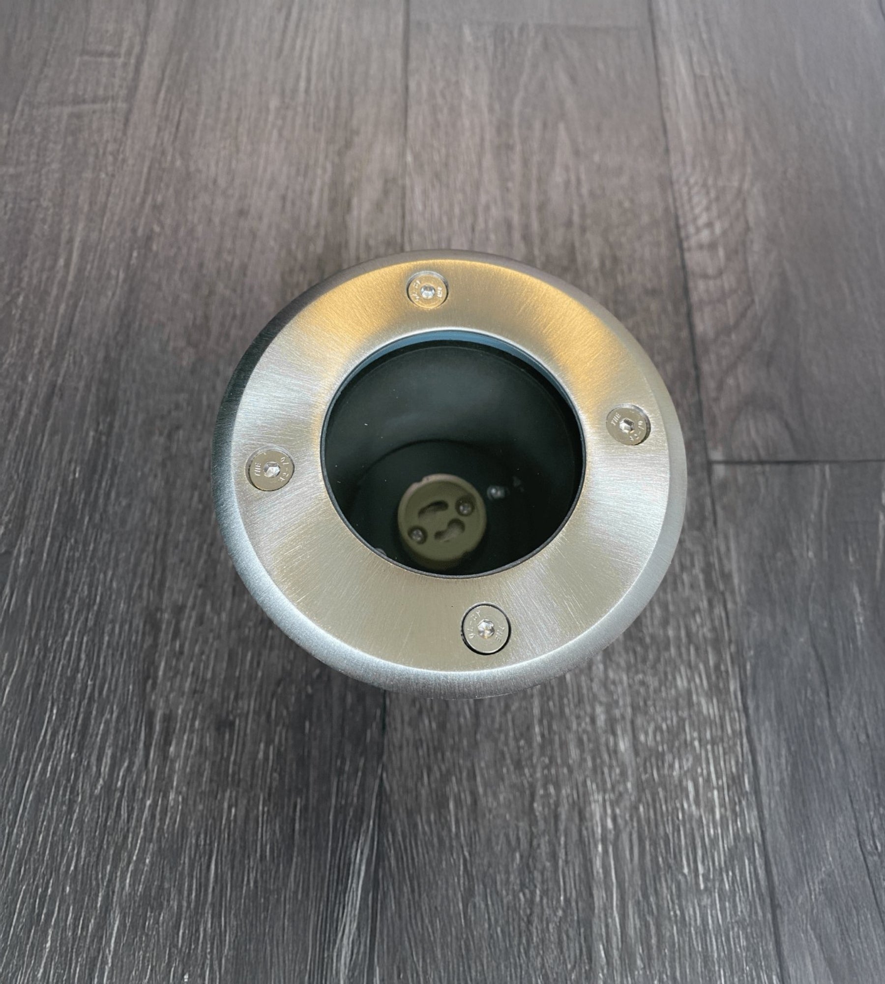 Foco empotrable de exterior ALFA_11 de acero inoxidable - 230V - Ø 11 cm - Portalámpara GU10 - Sin cable