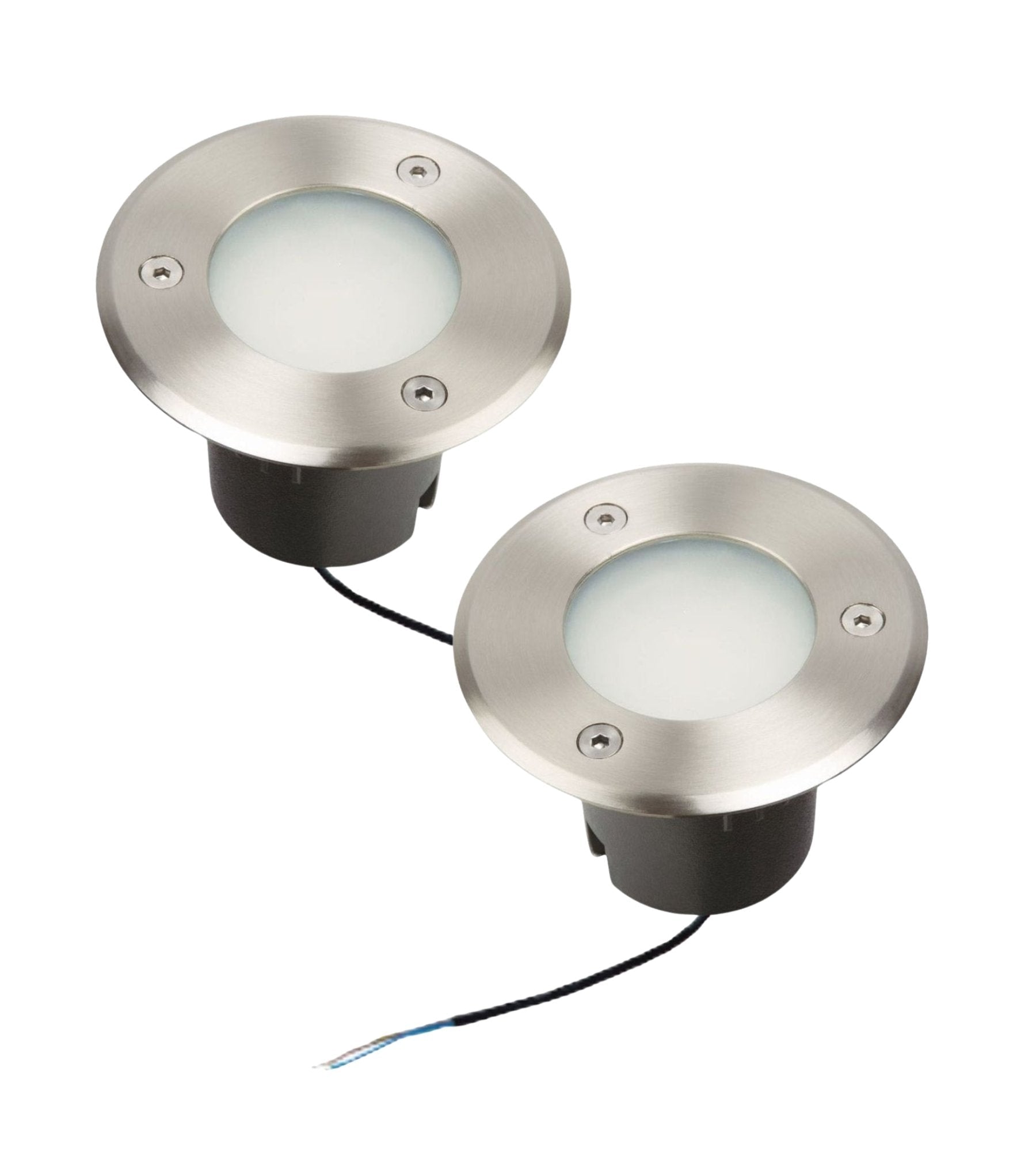 Confezione da 2 faretti da incasso con lampadina intercambiabile GU10 rotonda - Lumihome