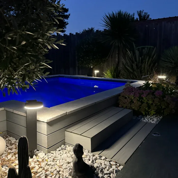 Paletto solare da esterno a LED DAYTONA, Nero, 50 cm, con rilevatore - 3 modalità di illuminazione da 100 a 1000 lumen — 4