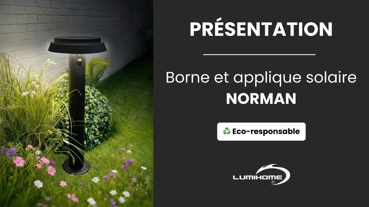 Solar-LED-Wandleuchte NORMAN mit Bewegungsmelder, Schwarz – Lichtfarbe einstellbar 3000 bis 6500 K — 1