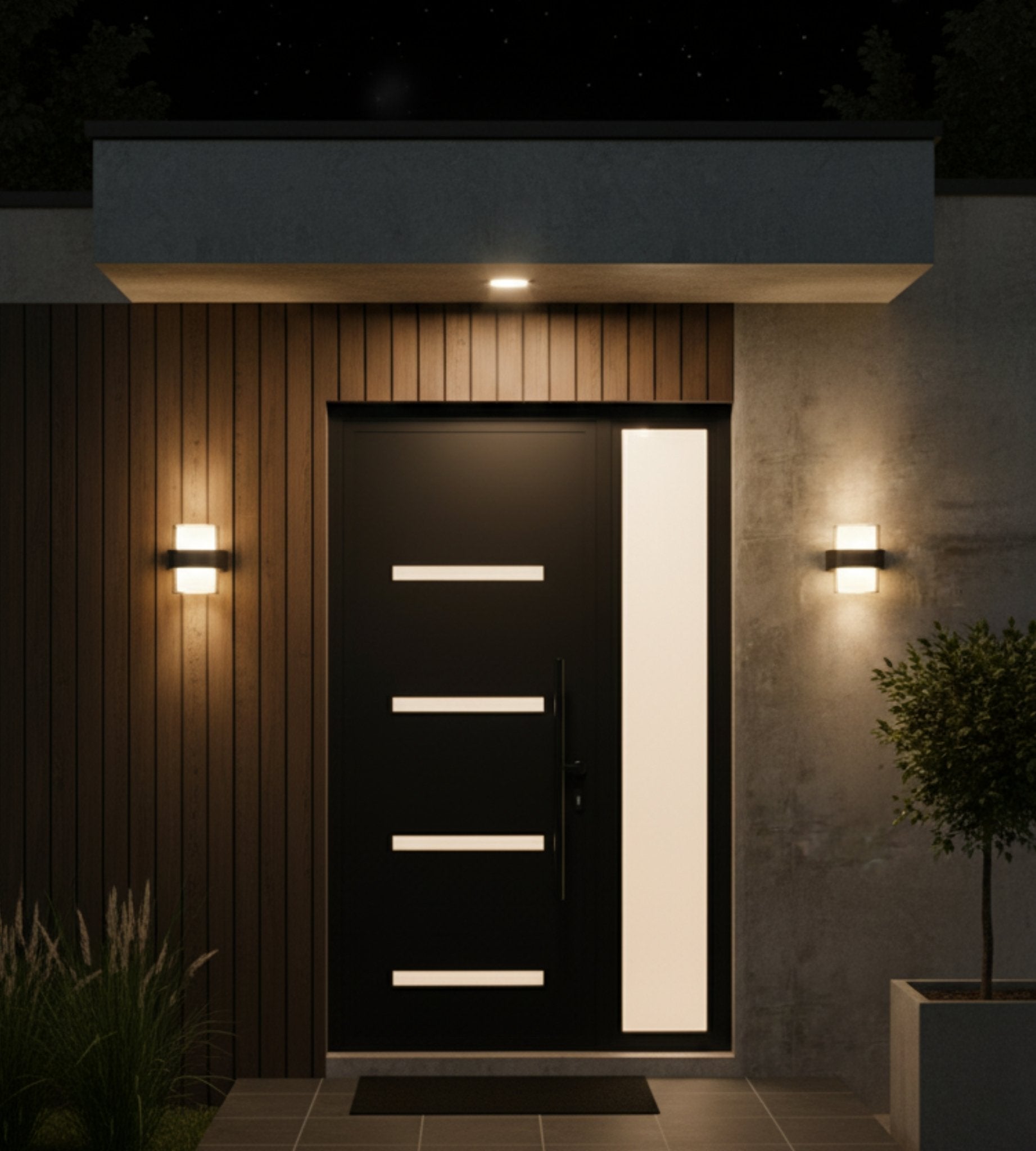Applique murale extérieure LED LILE, Noire — 4