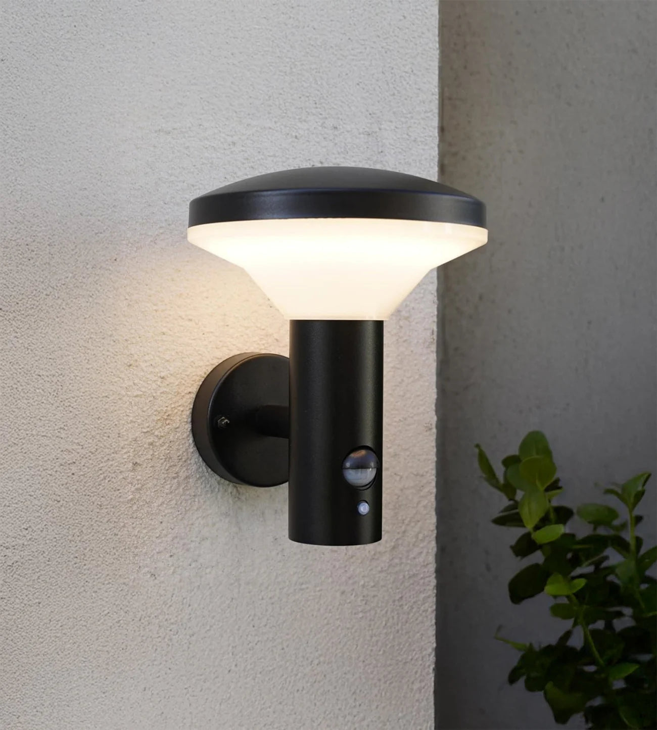 COLMAR aplique LED para exterior, negro, con detector — 7