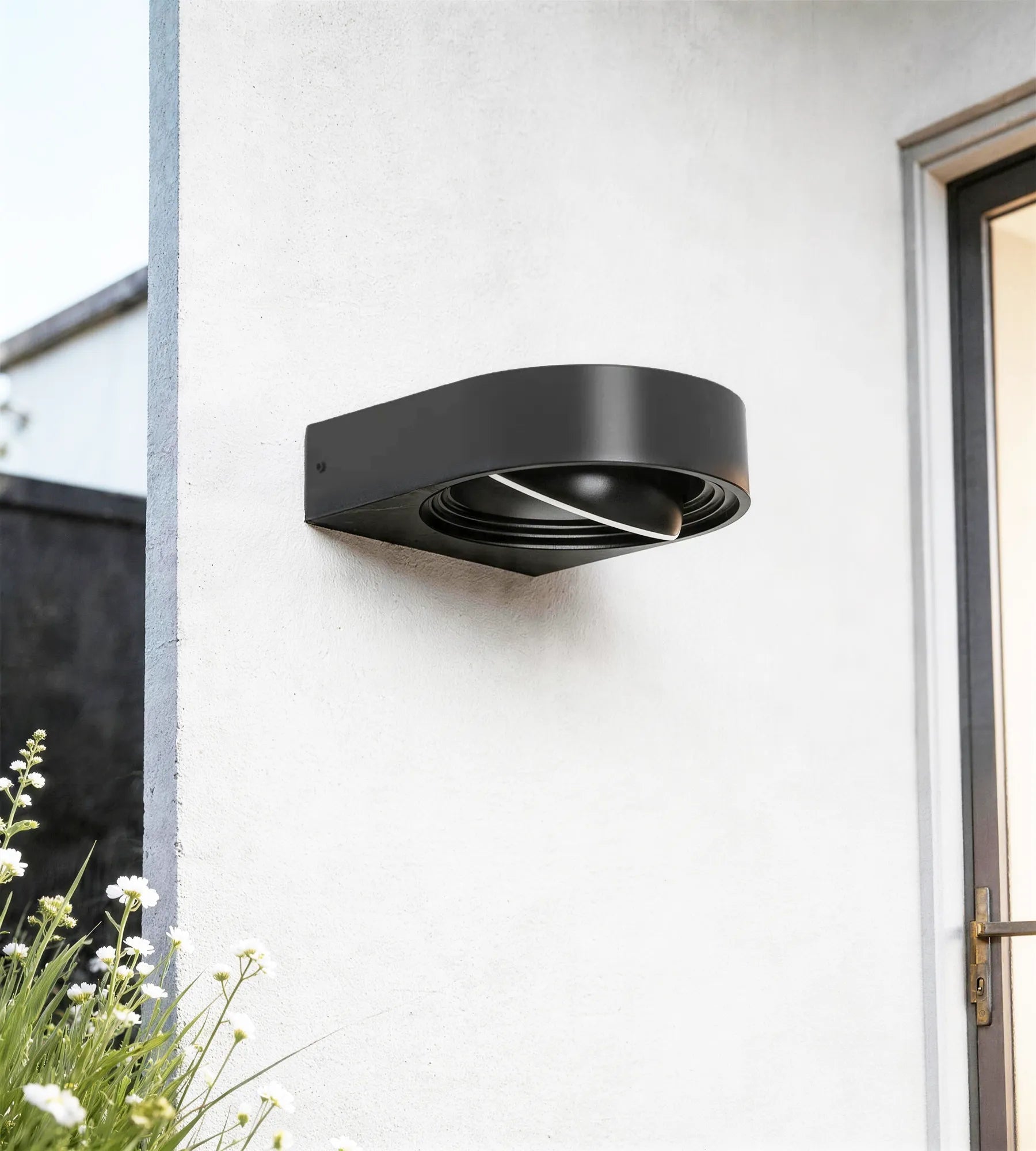 LED-Außenwandleuchte EXPLORER 230V, Schwarz, schwenkbarer Kopf