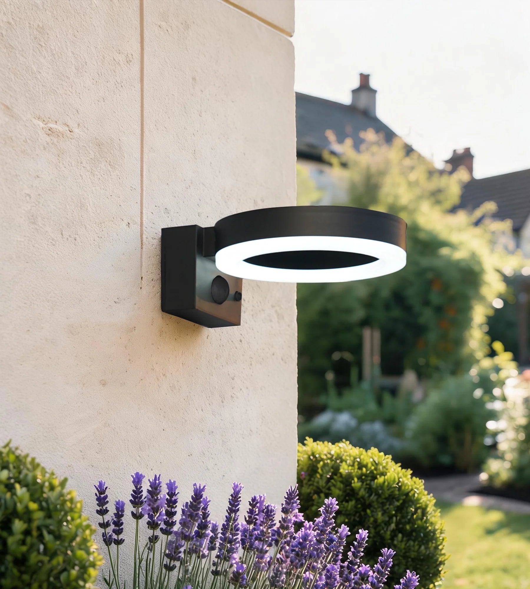 Solar-LED-Wandleuchte DAYTONA mit Bewegungsmelder – 3 Leuchtmodi 75 bis 600 Lumen