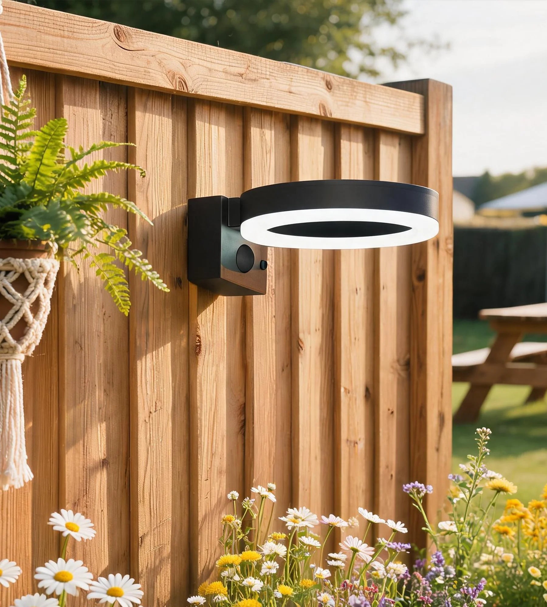 Solar-LED-Wandleuchte DAYTONA mit Bewegungsmelder – 3 Leuchtmodi 75 bis 600 Lumen — 8