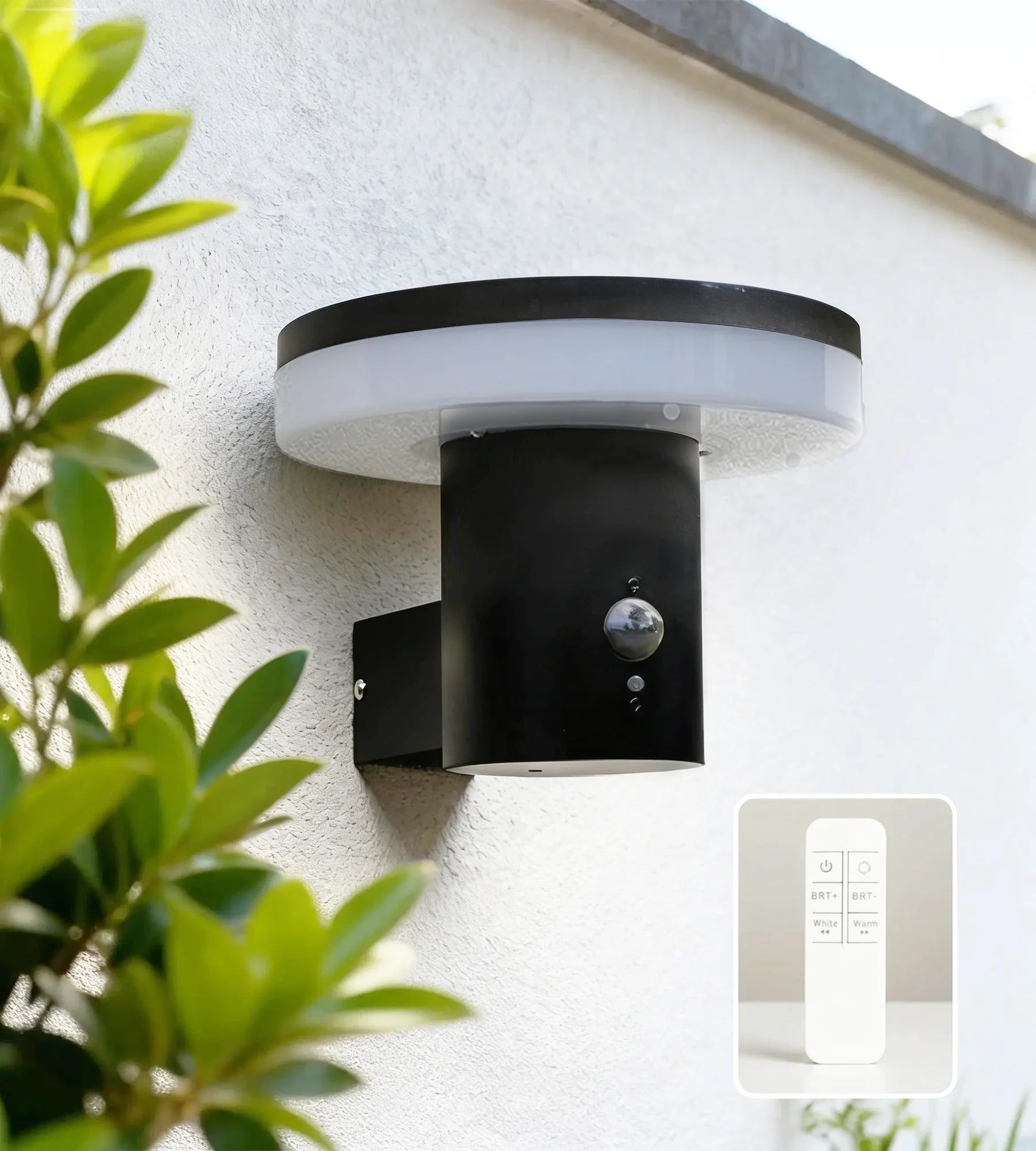 Solar-LED-Wandleuchte ALTO+ mit Bewegungsmelder, Schwarz – 3 Leuchtmodi 150 bis 1000 Lumen