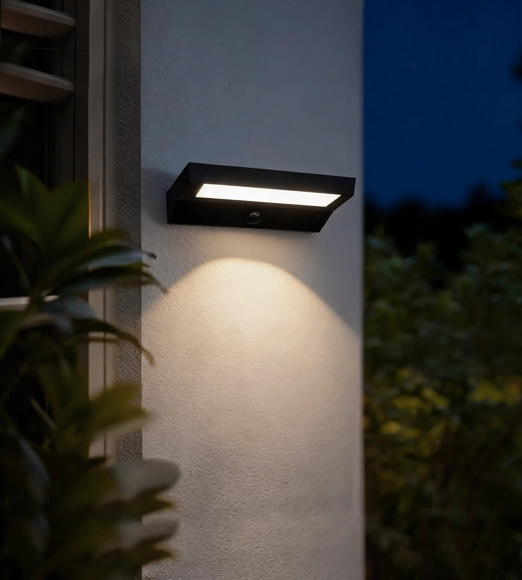 Outdoor LED LED wall lamp PULSAR, Black, with detector - 3 lighting modes 100 to 1000 lumens — 2