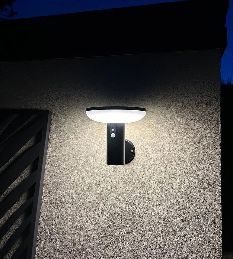 Applique murale extérieure LED solaire HALO+, Noire, avec détecteur — 5
