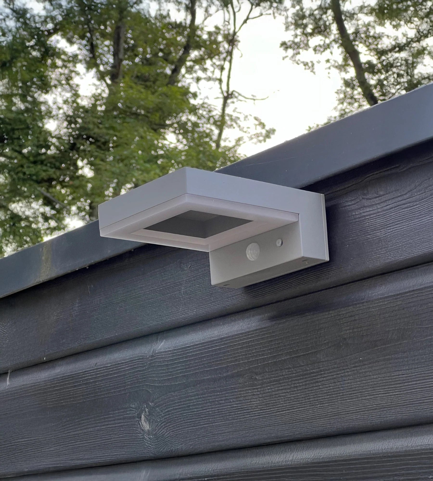 LETINA aplique solar LED para exterior, blanco, con detector — 4