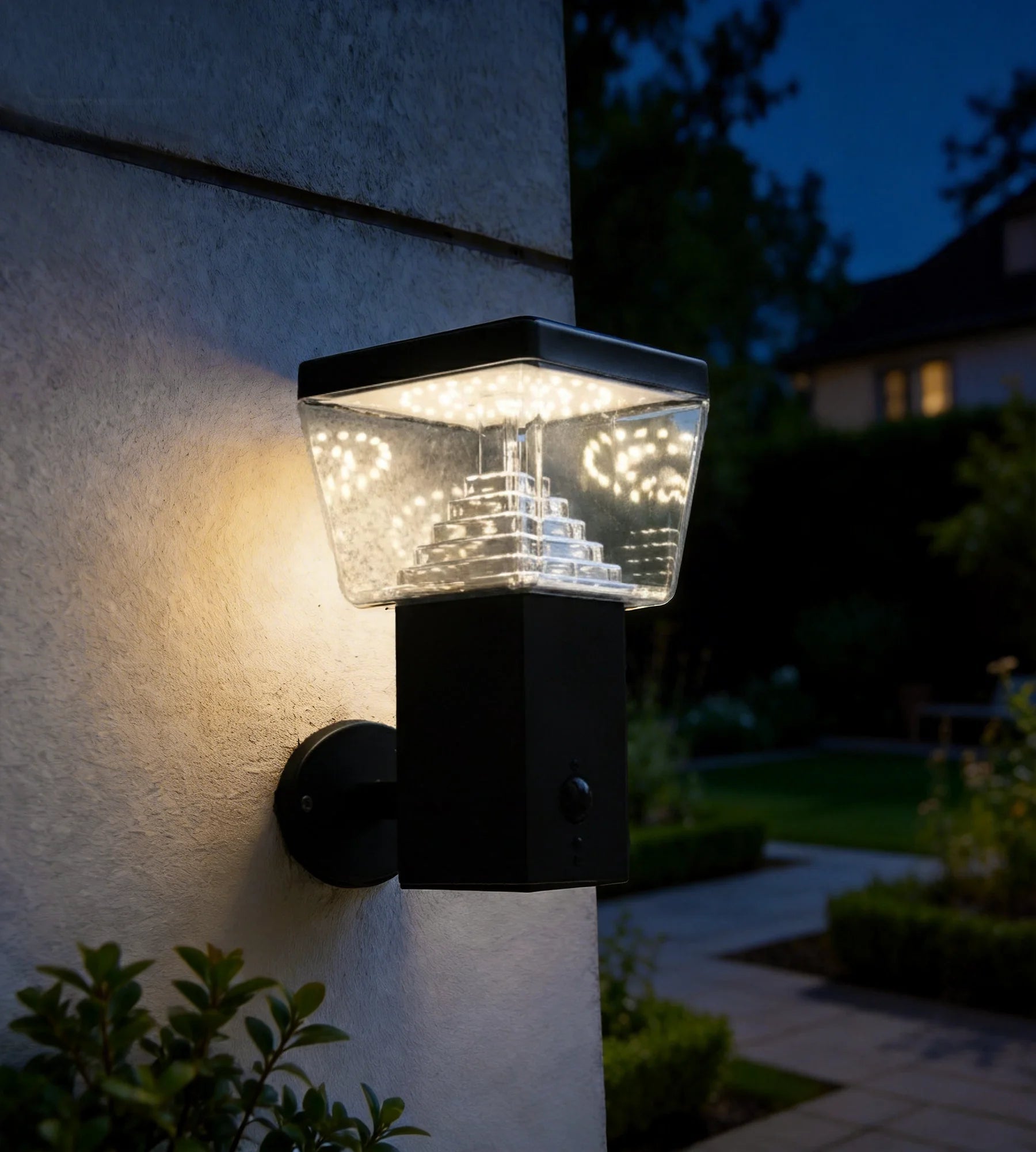 Aplique solar LED para exterior LIBERTY, negro, con detector - 3 modos de iluminación de 100 a 1000 lúmenes — 2