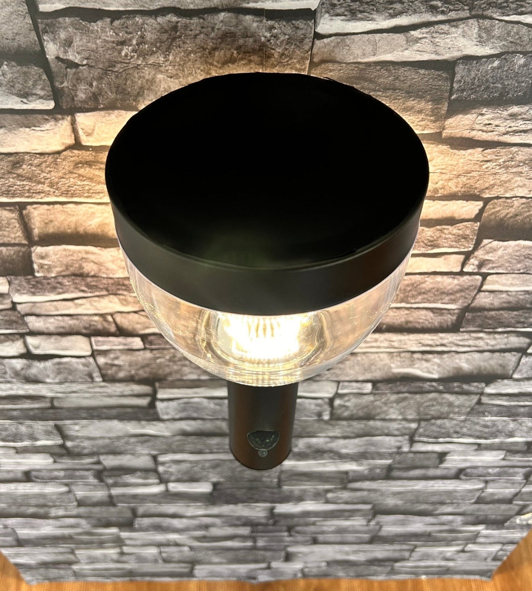 outdoor LED solar wall lamp LUNA, Black, with detector - 3 lighting modes from 100 to 1000 lumens — 4