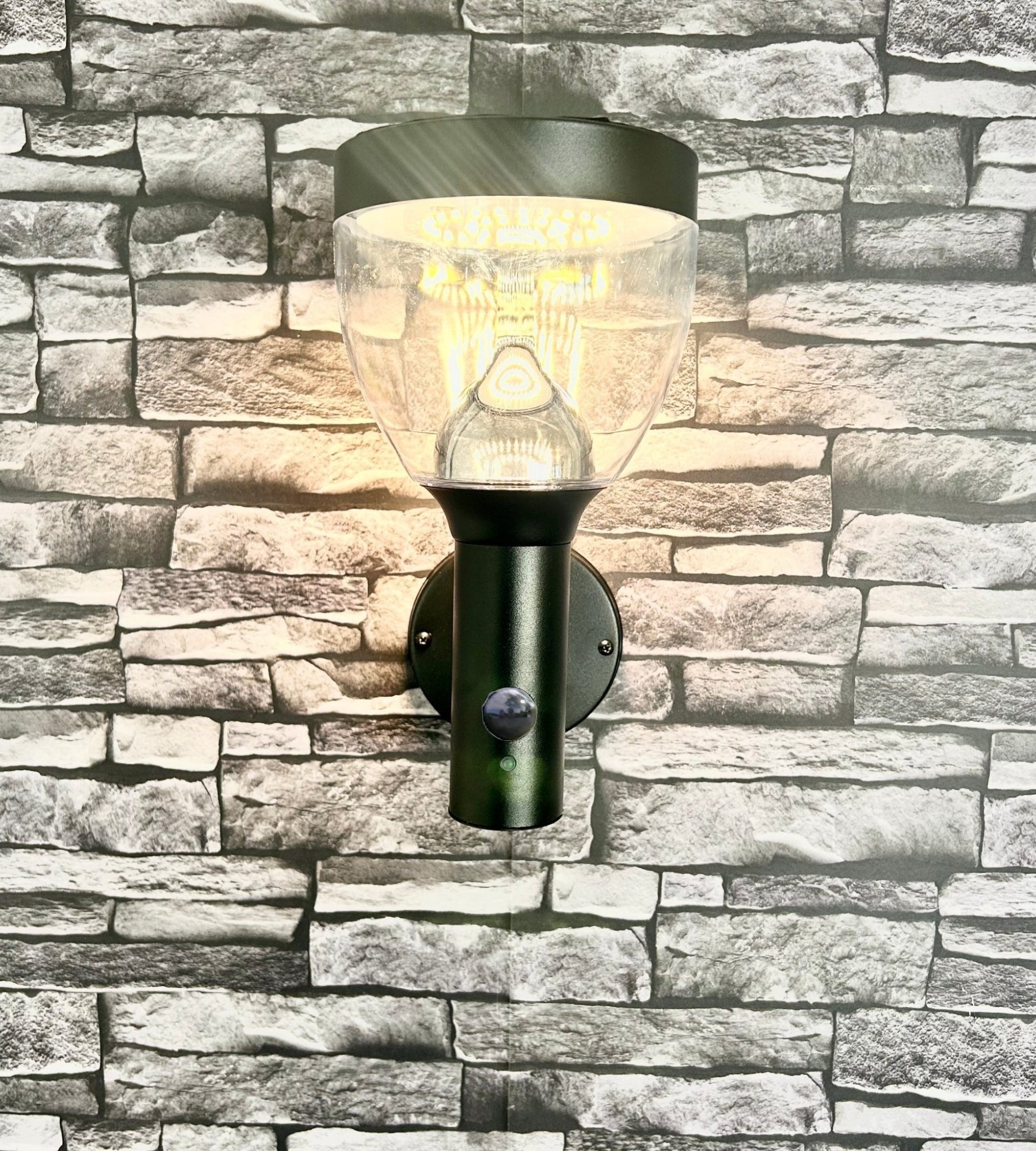 Solar-LED-Wandleuchte LUNA mit Bewegungsmelder, Schwarz – 3 Leuchtmodi 100 bis 1000 Lumen — 5