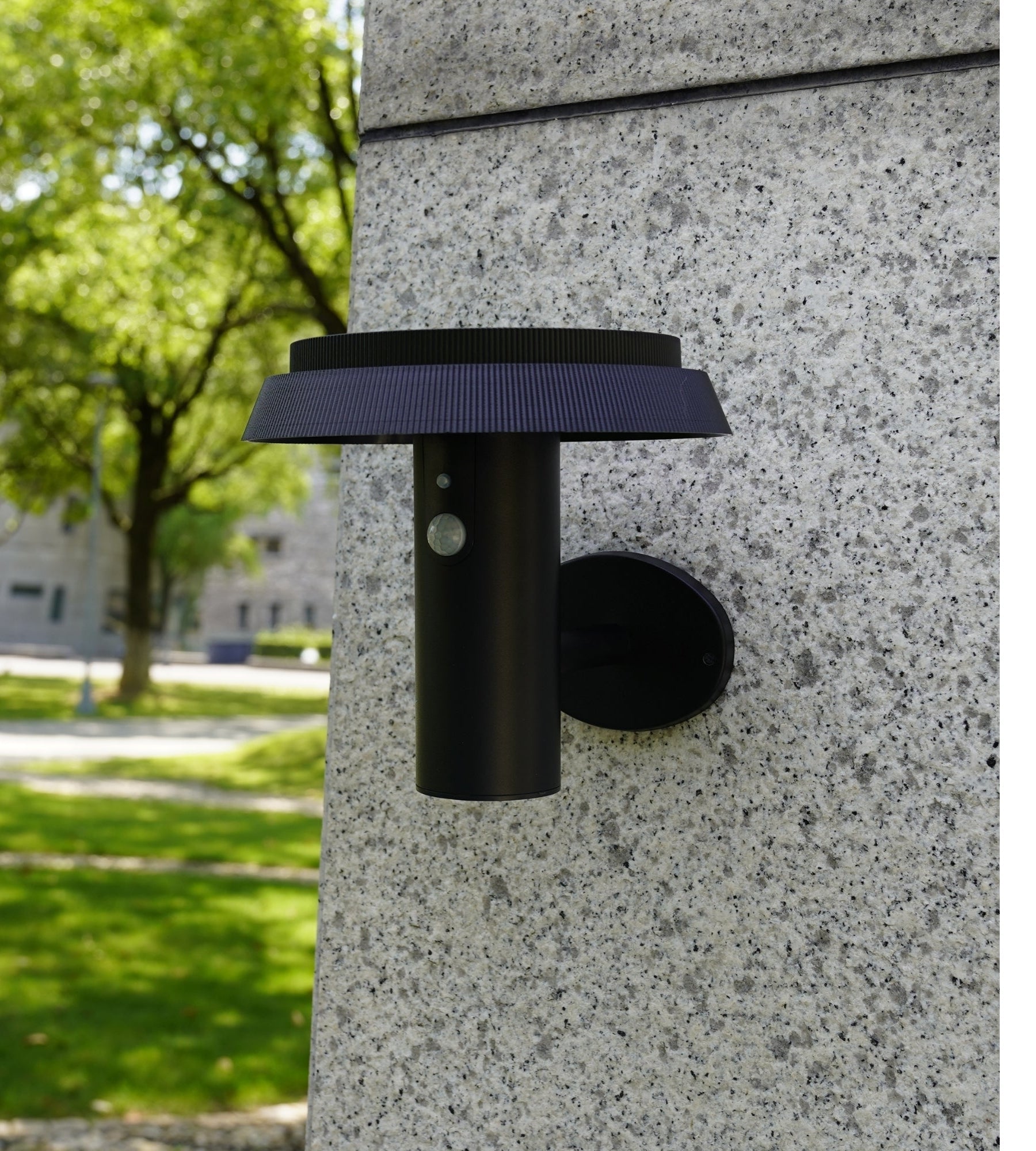 Solar-LED-Wandleuchte NORMAN mit Bewegungsmelder, Schwarz – Lichtfarbe einstellbar 3000 bis 6500 K — 5