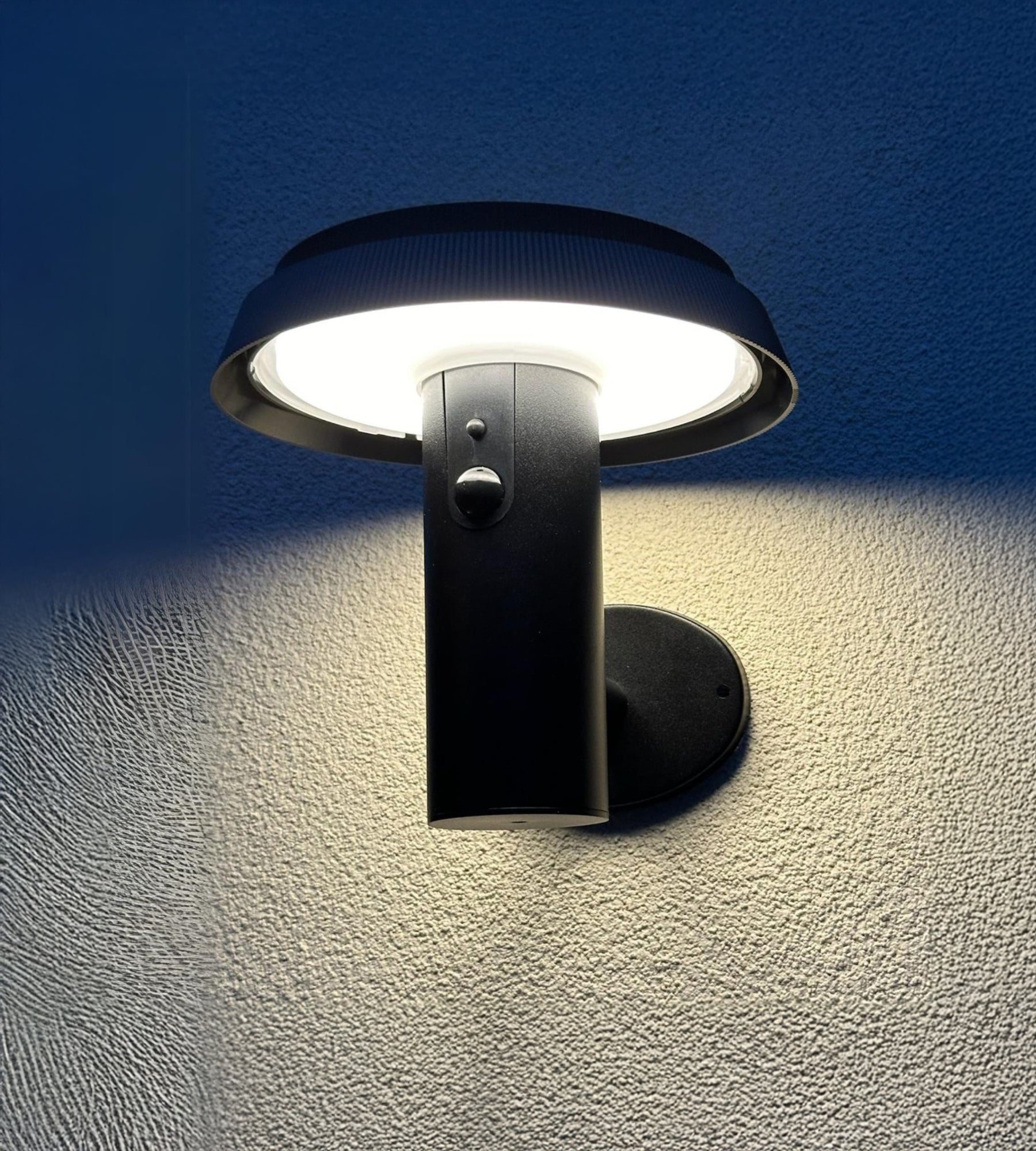 Solar-LED-Wandleuchte NORMAN mit Bewegungsmelder, Schwarz – Lichtfarbe einstellbar 3000 bis 6500 K — 4