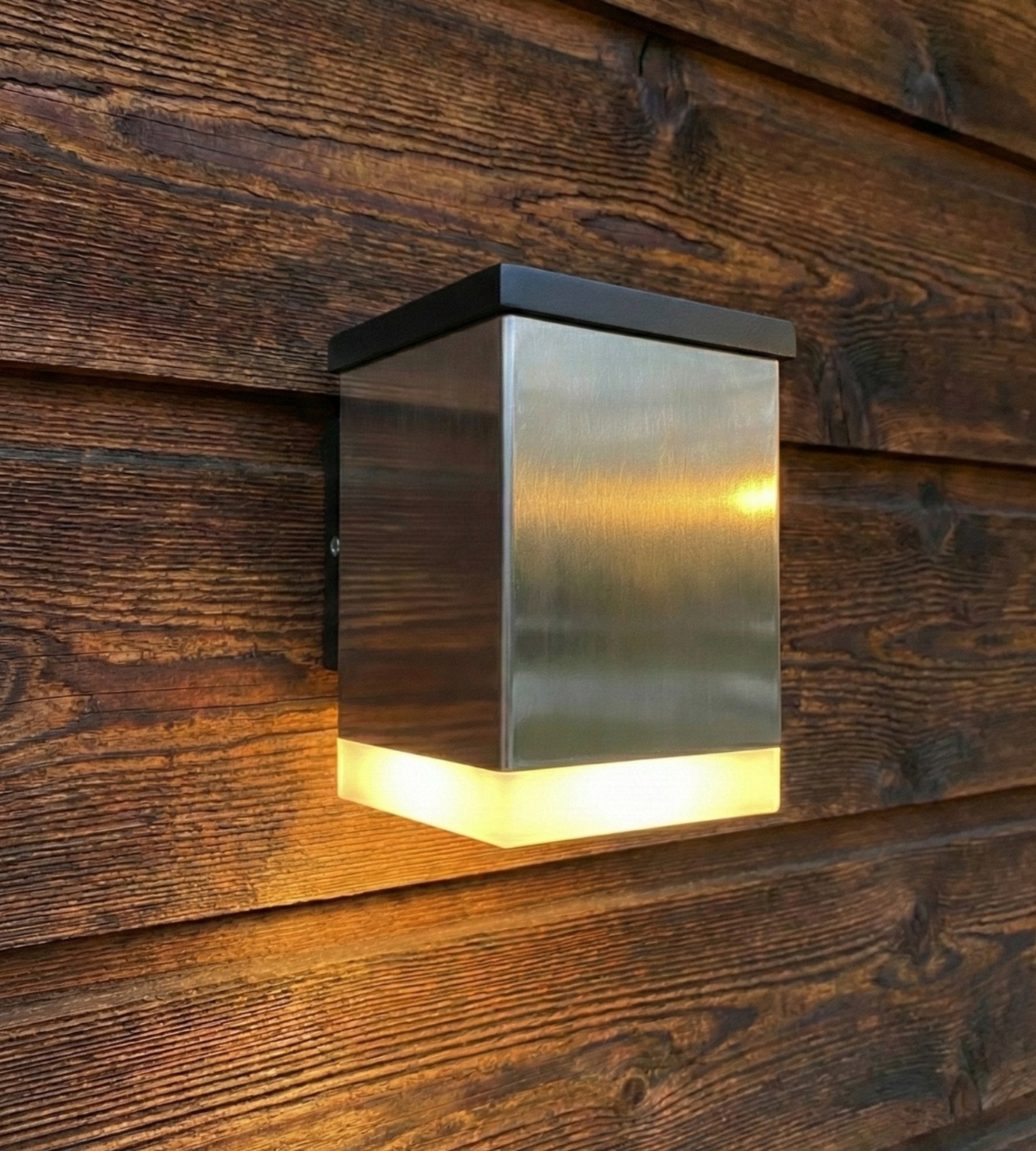 Outdoor LED wall lamp solar QUADRO, Stainless steel — 4